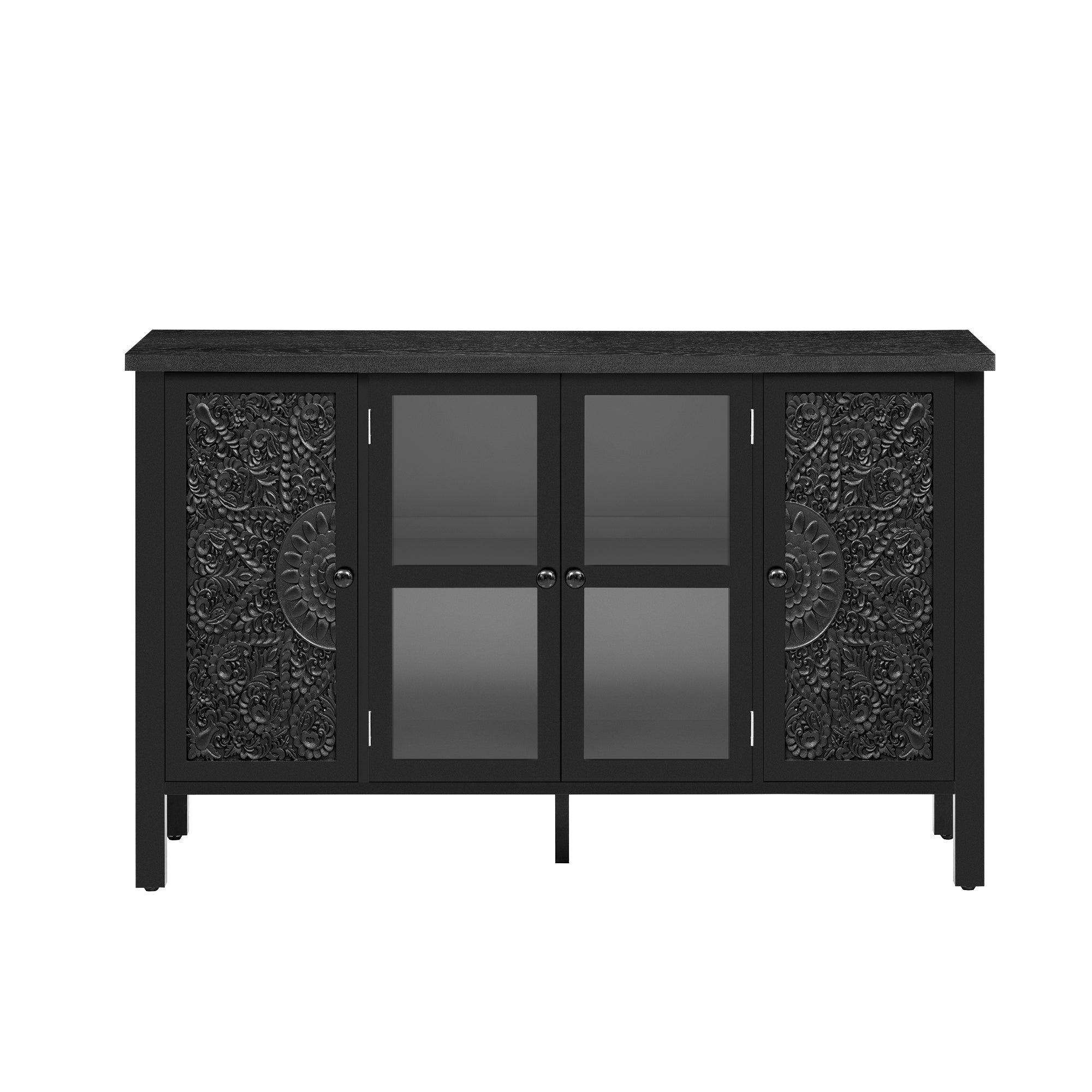 Carved Wood TV Stand