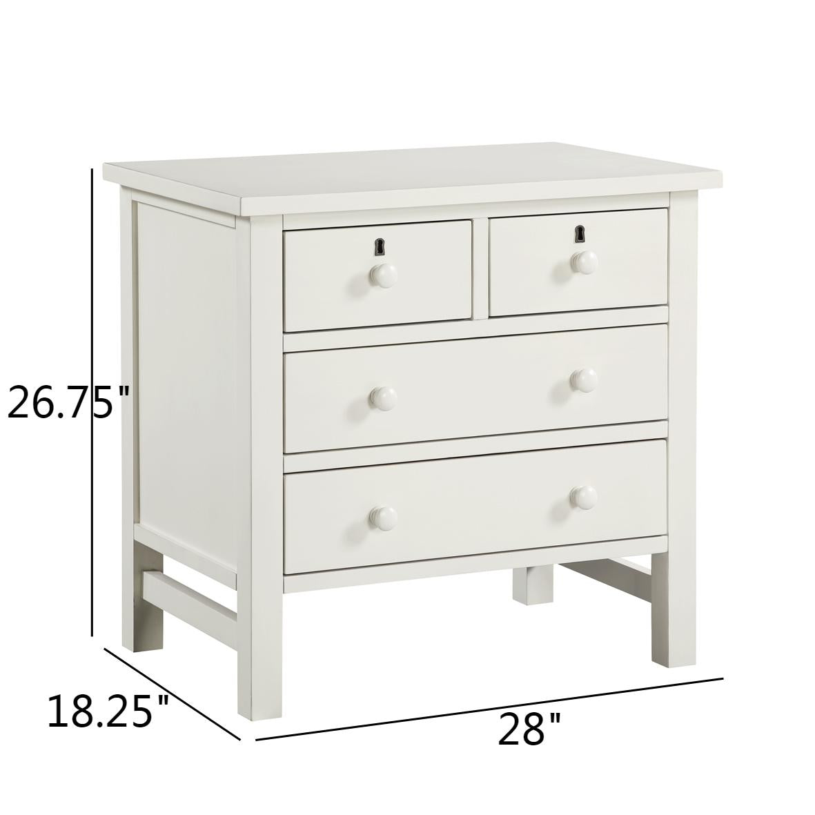 Georgina 4-Drawer Storage Nightstand