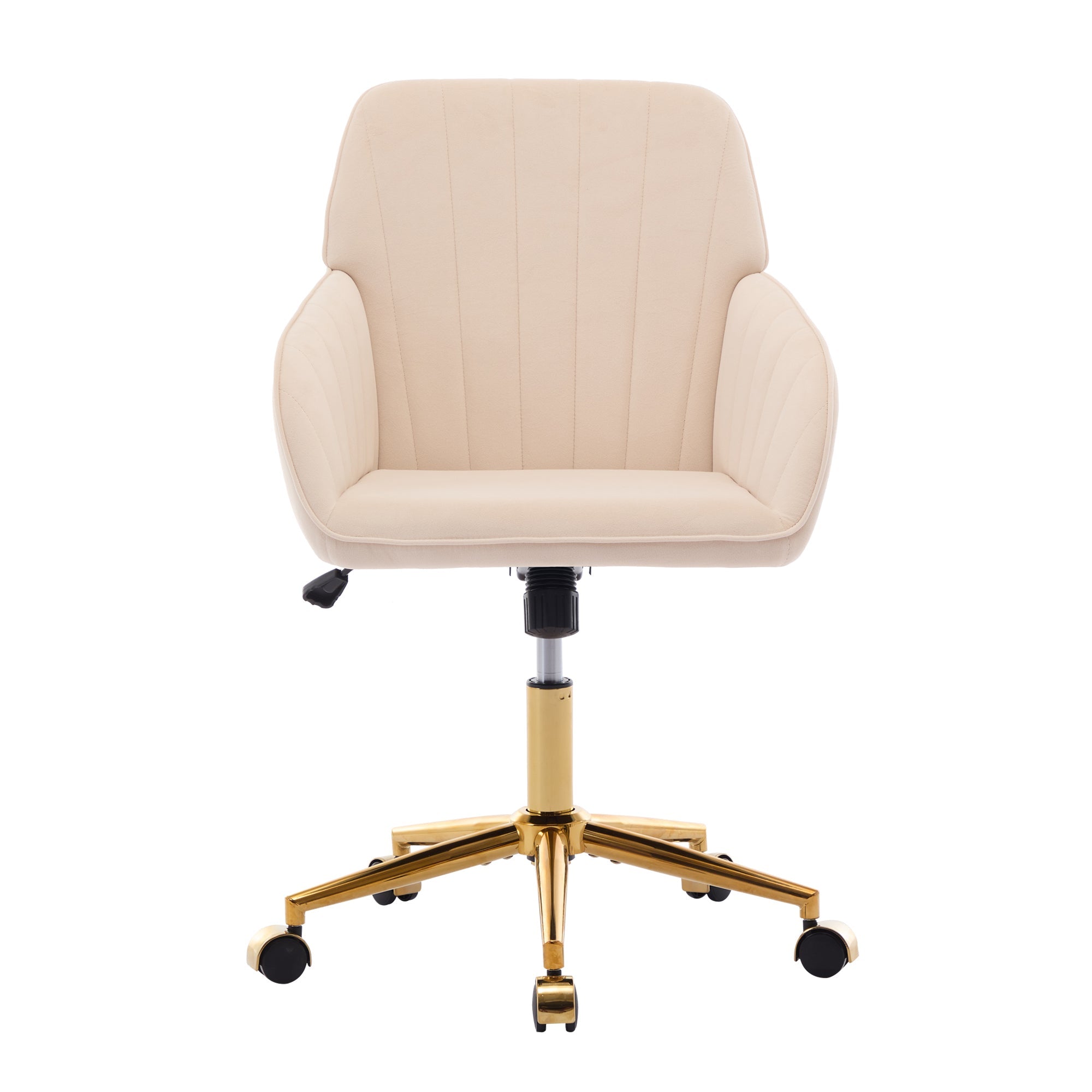 Adjustable Ergonomic Swivel Chair with Golden Base