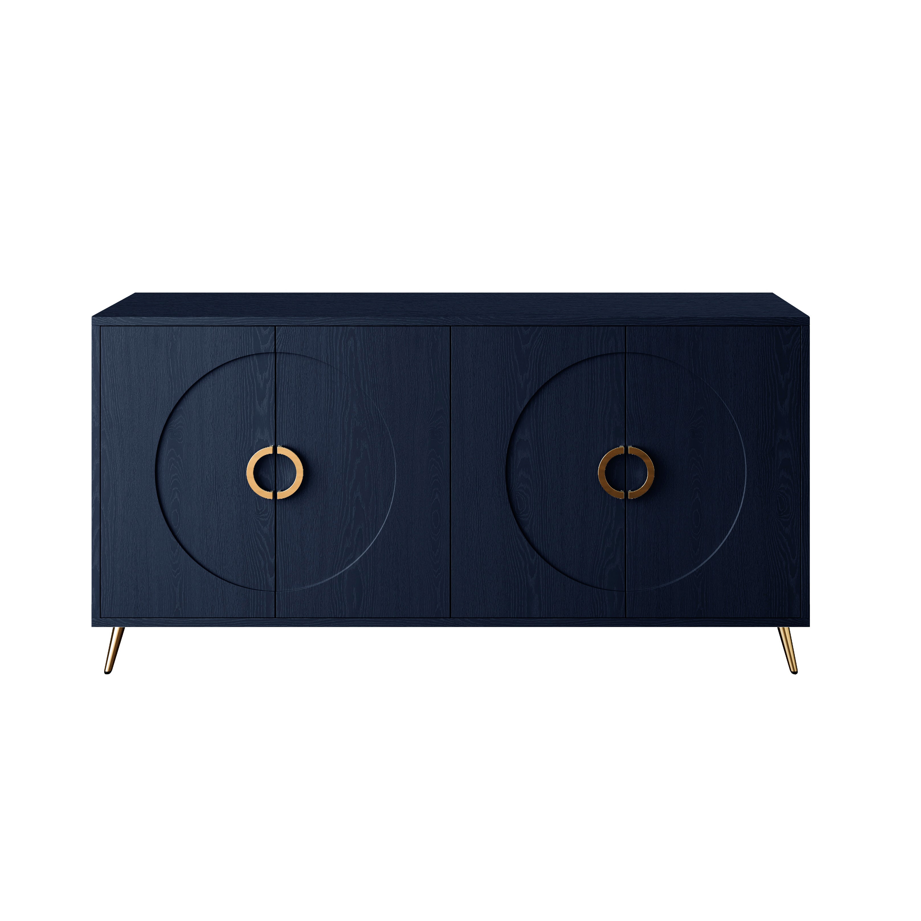 Modern Lacquered 4 Door Wooden Cabinet