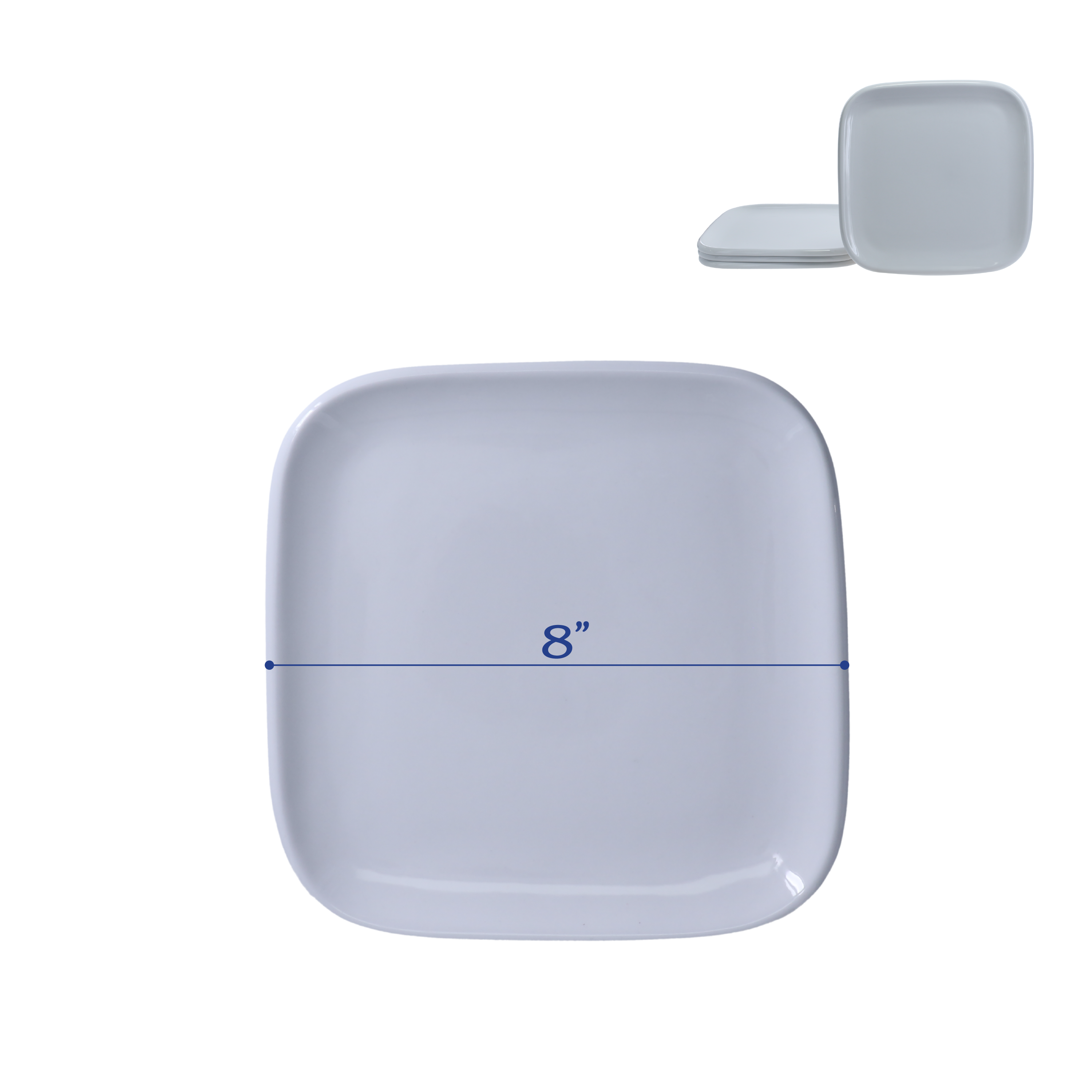Impulse Square Salad Plates, Set of 4