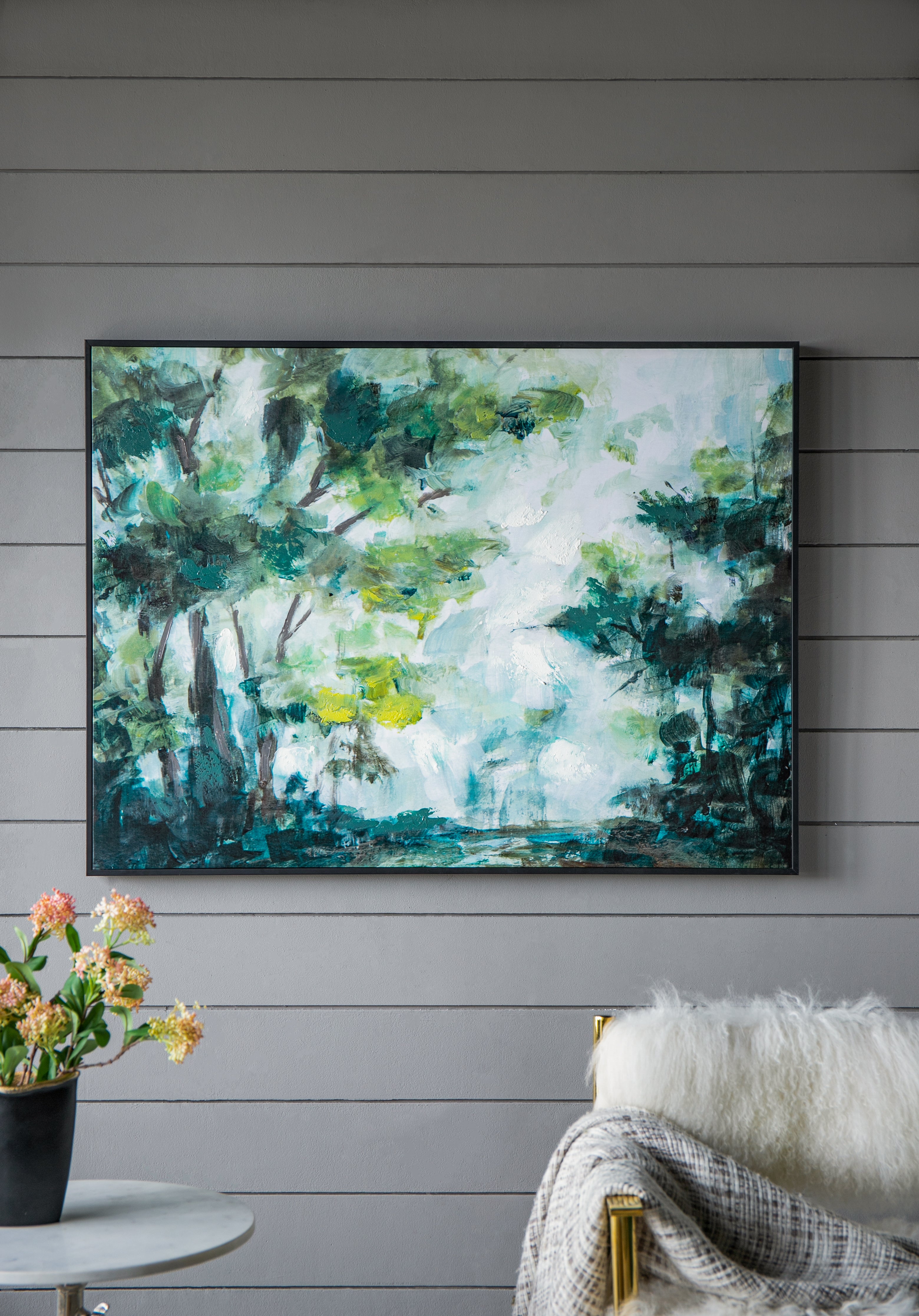 Multicolored Forest Landscape Wall Art