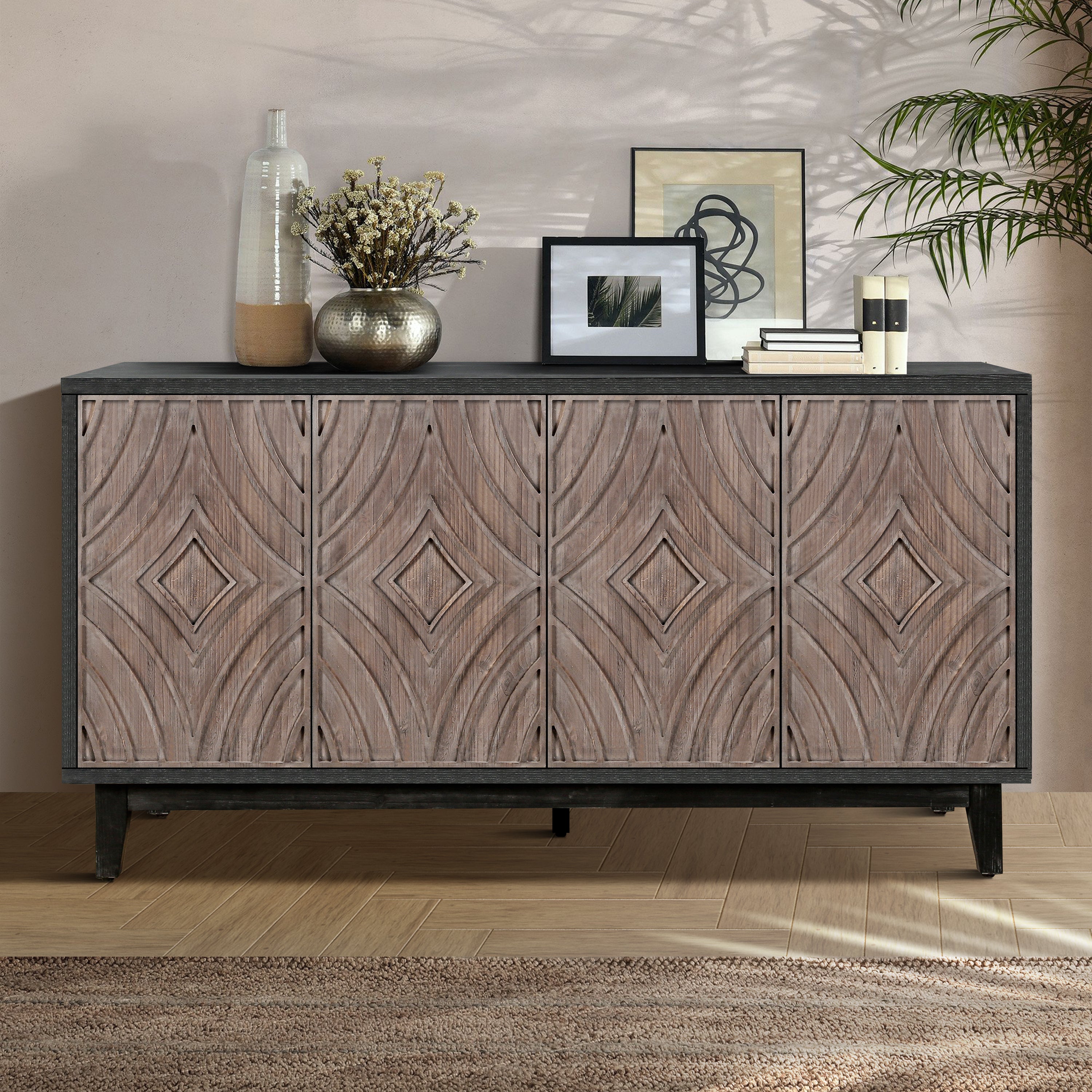 Mid Century Sideboard Buffet Cabinet