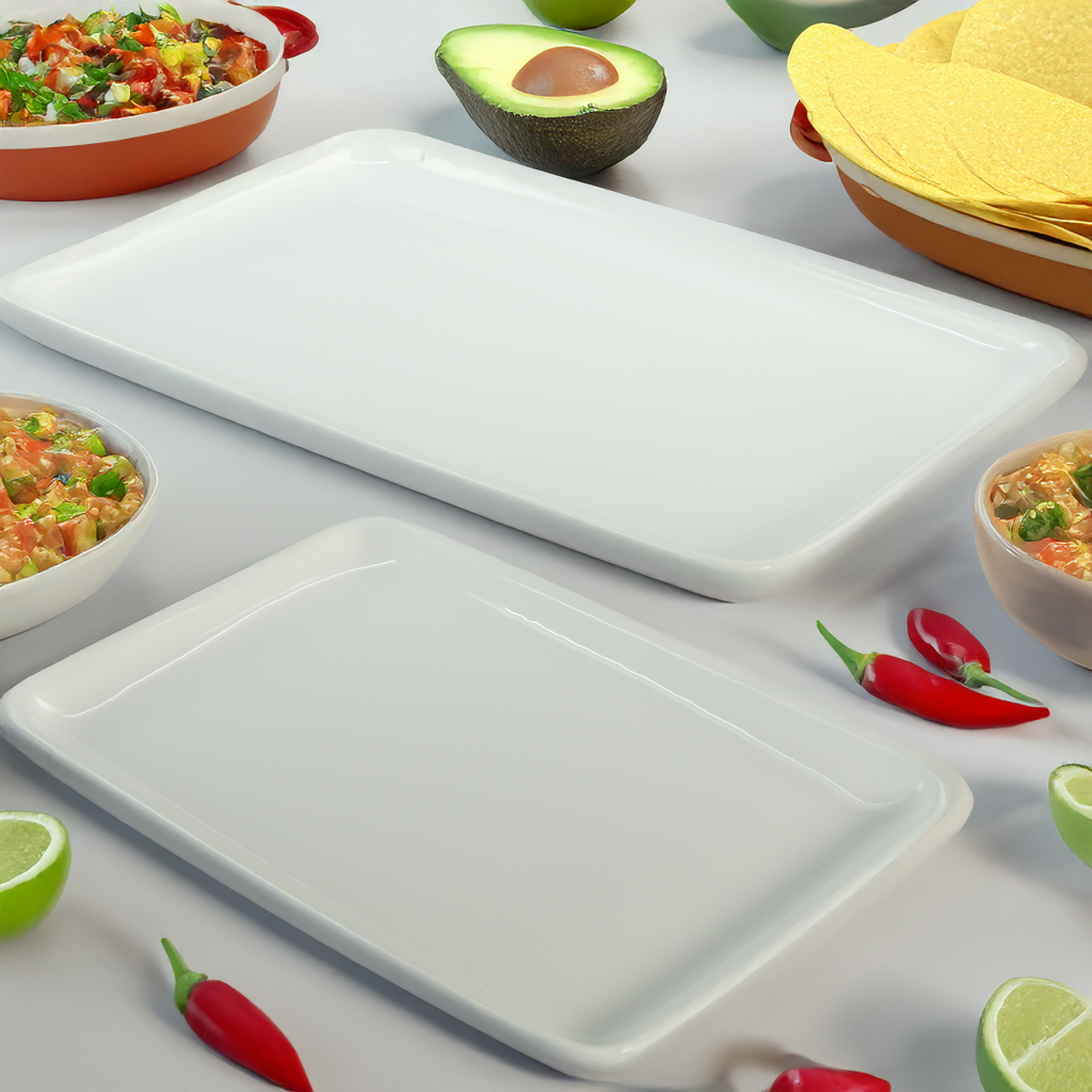 2-Piece Vail Rectangular Platter Set, Rectangular Platter, 10.375", Rectangular Platter, 16"
