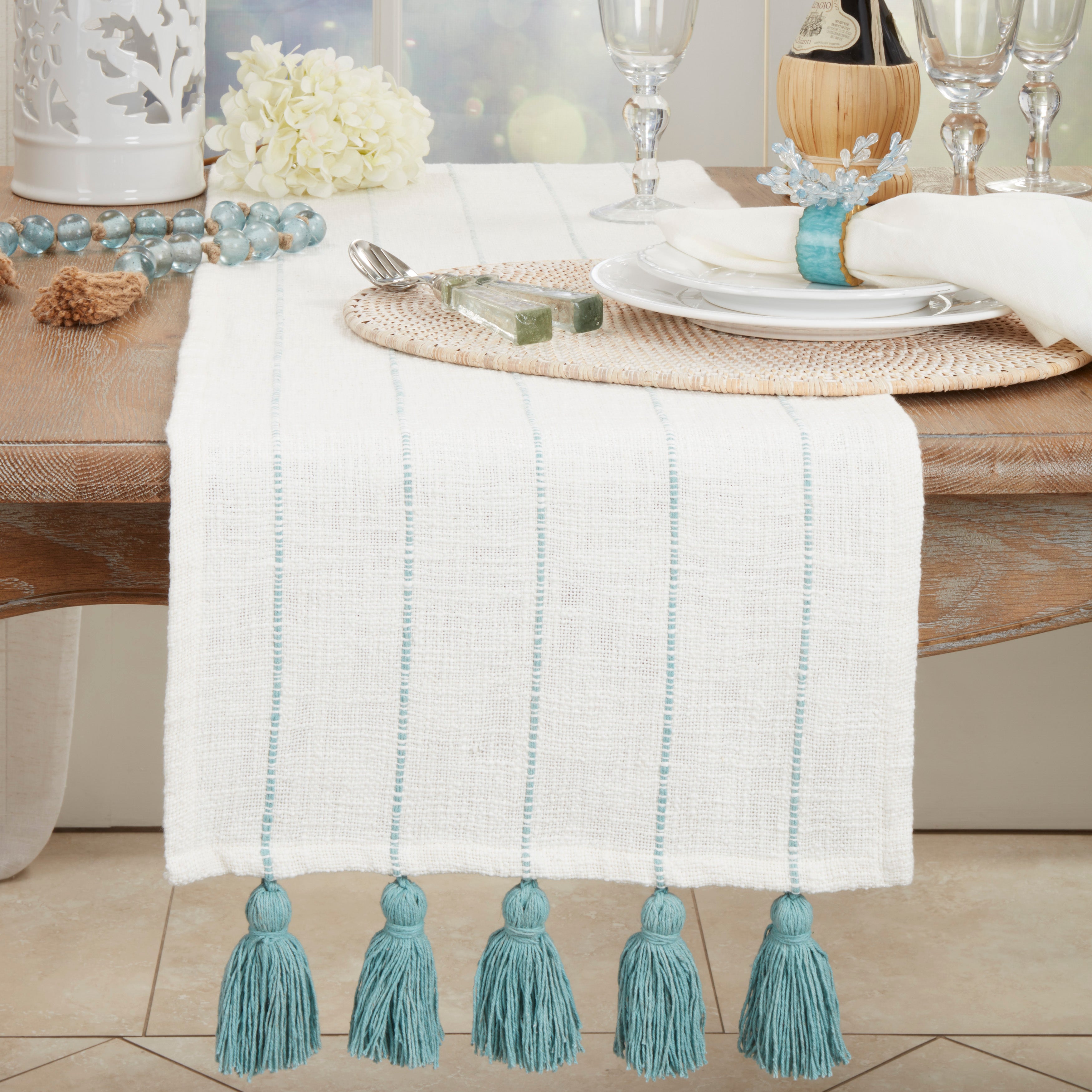 Tassel Fantasy Stripe Table Runner