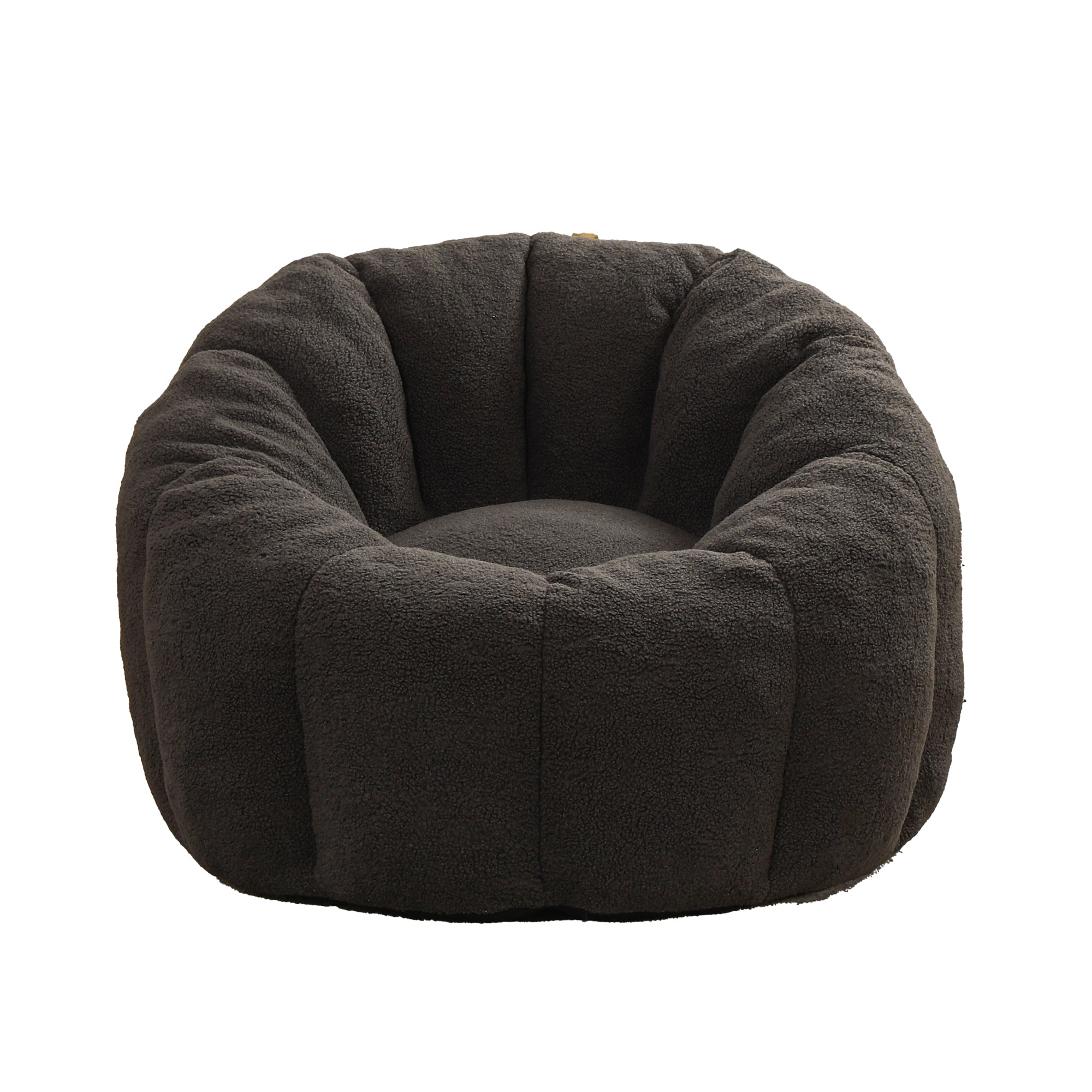 Plush Faux Fur Bean Bag Chair with Armrests