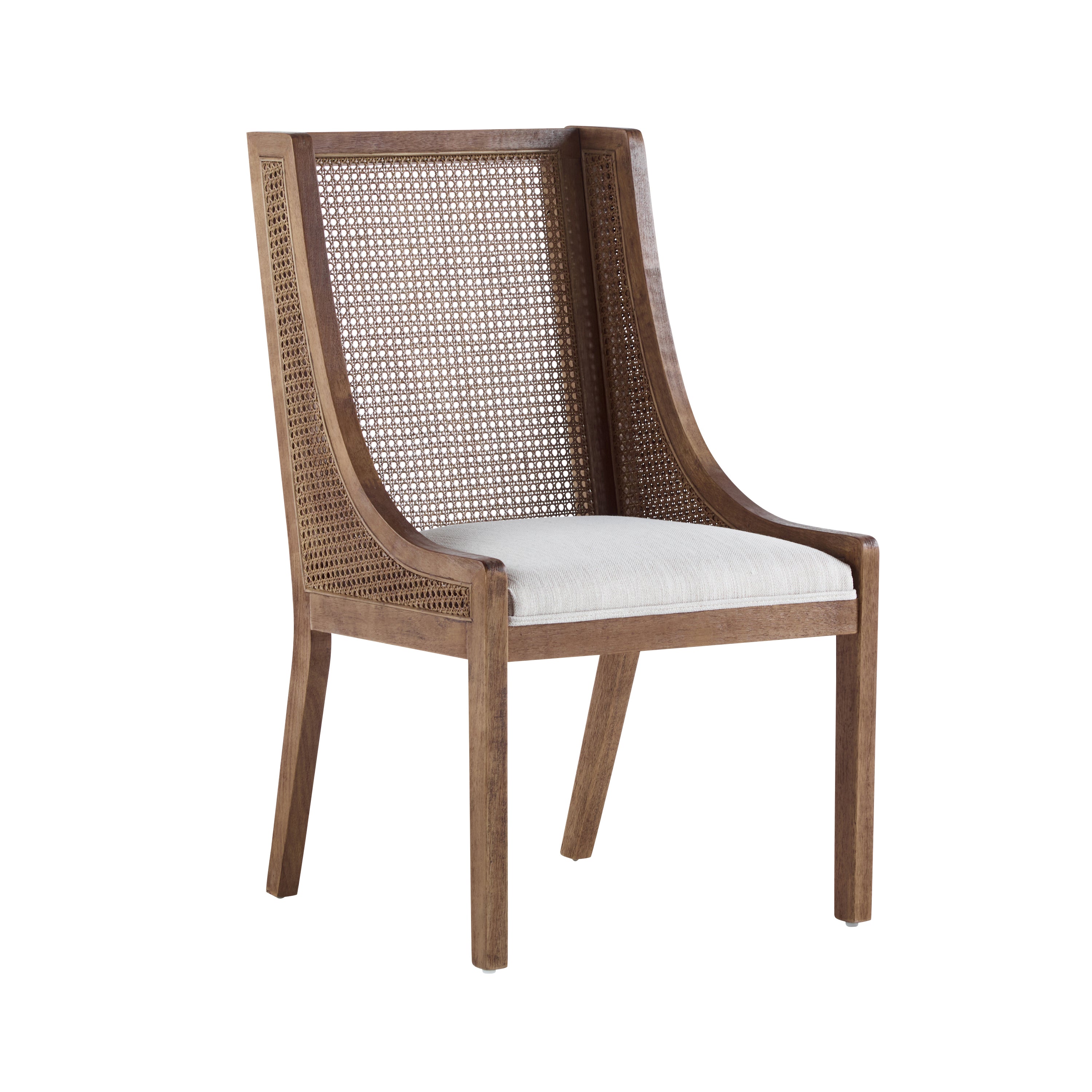 Rattan Wingback Dining Chair, Set of 2