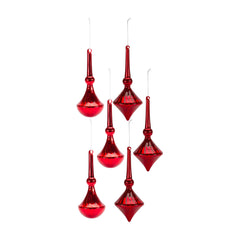 Modern-Red-Finial-Drop-Ornament-(set-of-6)-Red-Ornaments