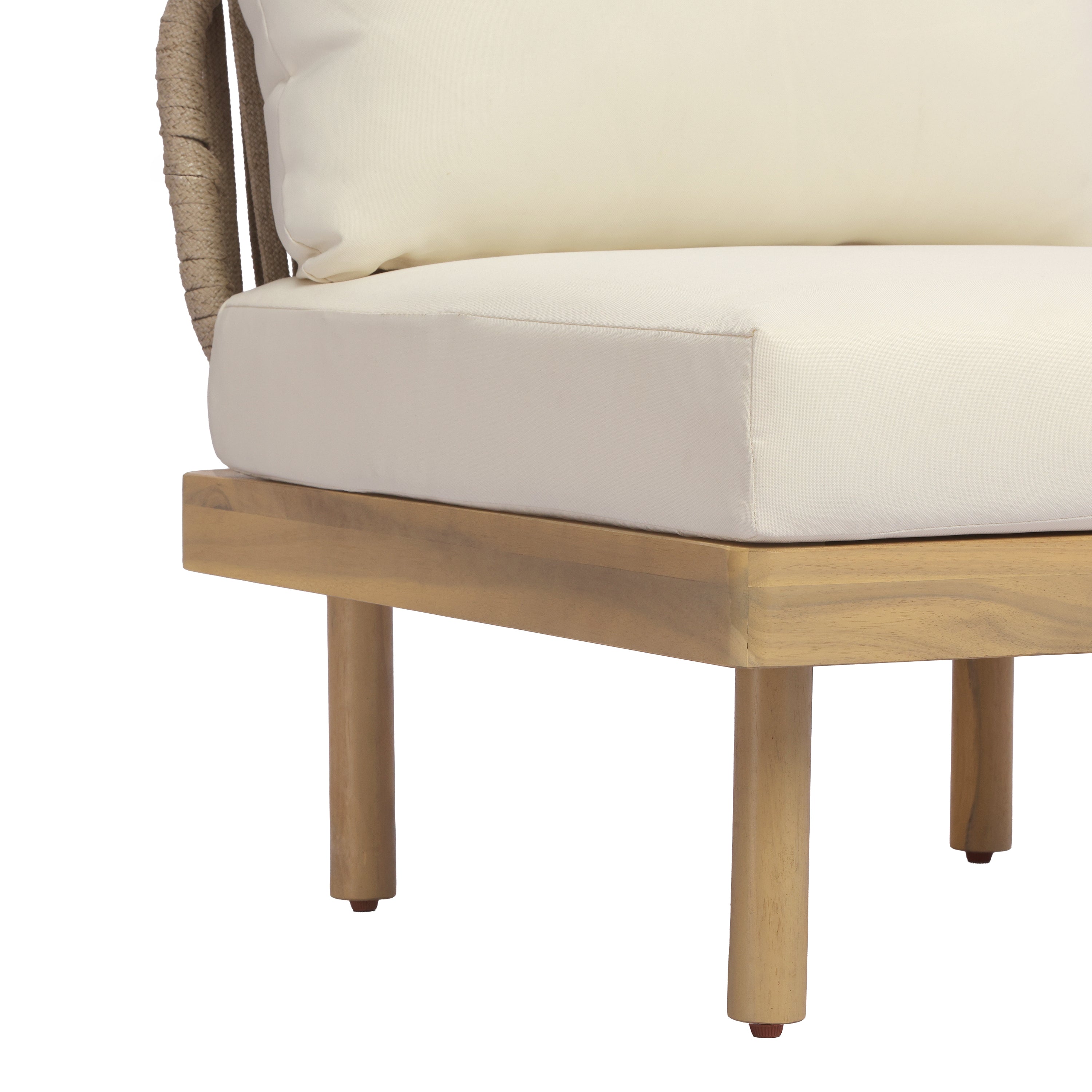 Sebastian 7-Piece Acacia Wood Outdoor Sectional Sofa Set
