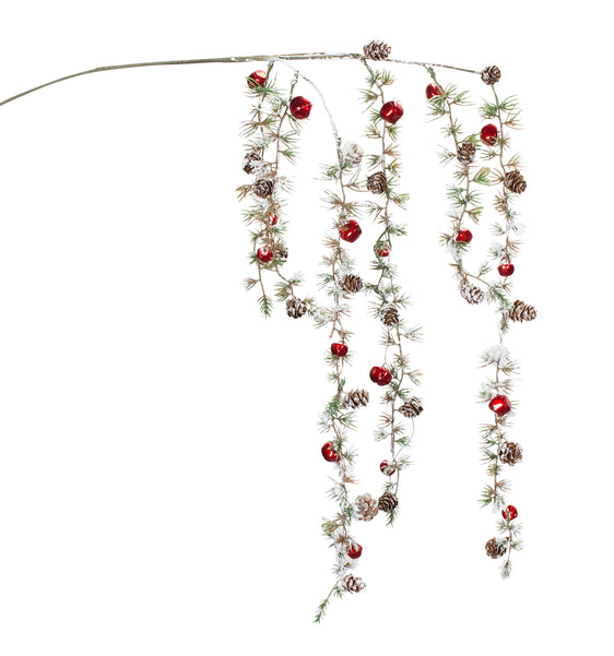 Hanging-Pine-and-Bell-Spray-(Set-of-12)-Faux-Florals
