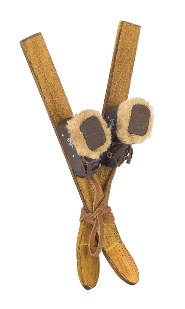 Vintage Wood Ski Boot Tree Ornament (Set of 12)