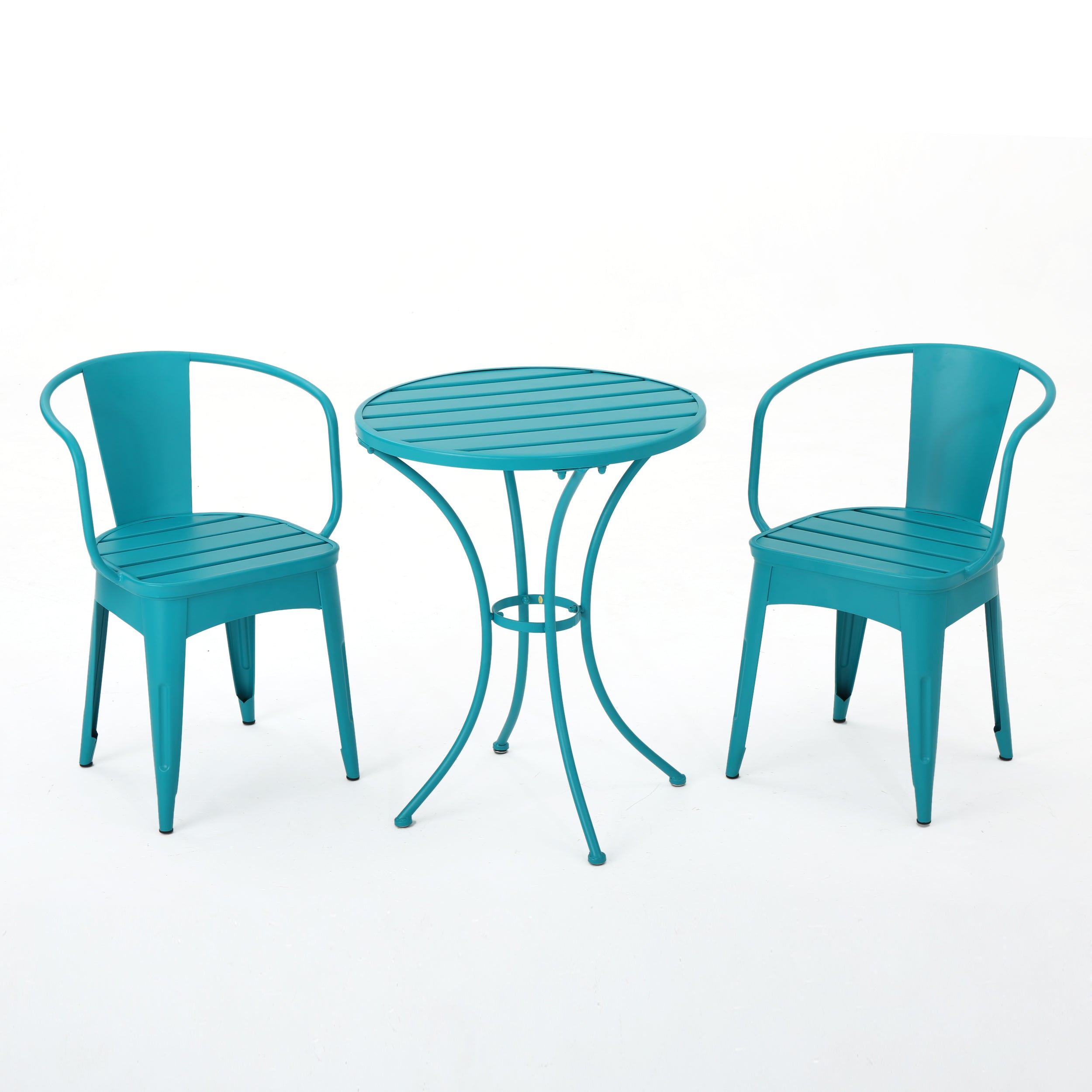 Colman 3-Piece Iron Bistro Set with Table and 2 Chairs