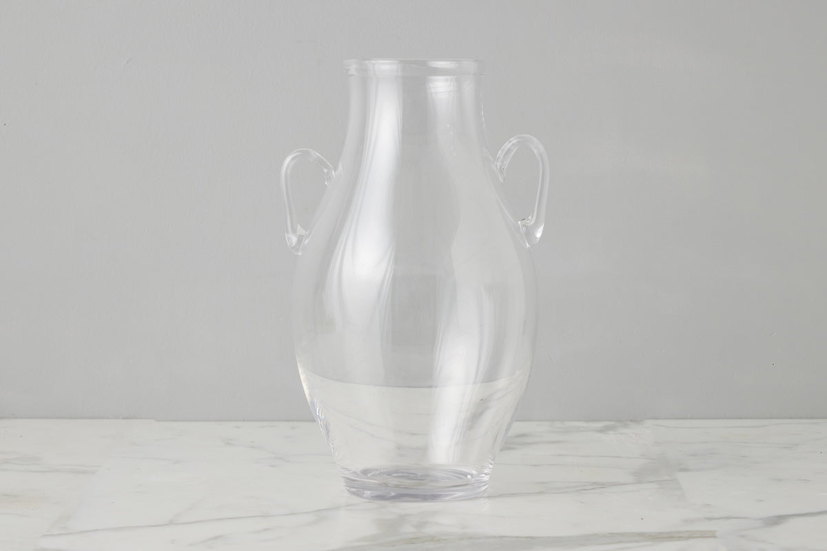 Glass Amphora Flower Vase, Clear