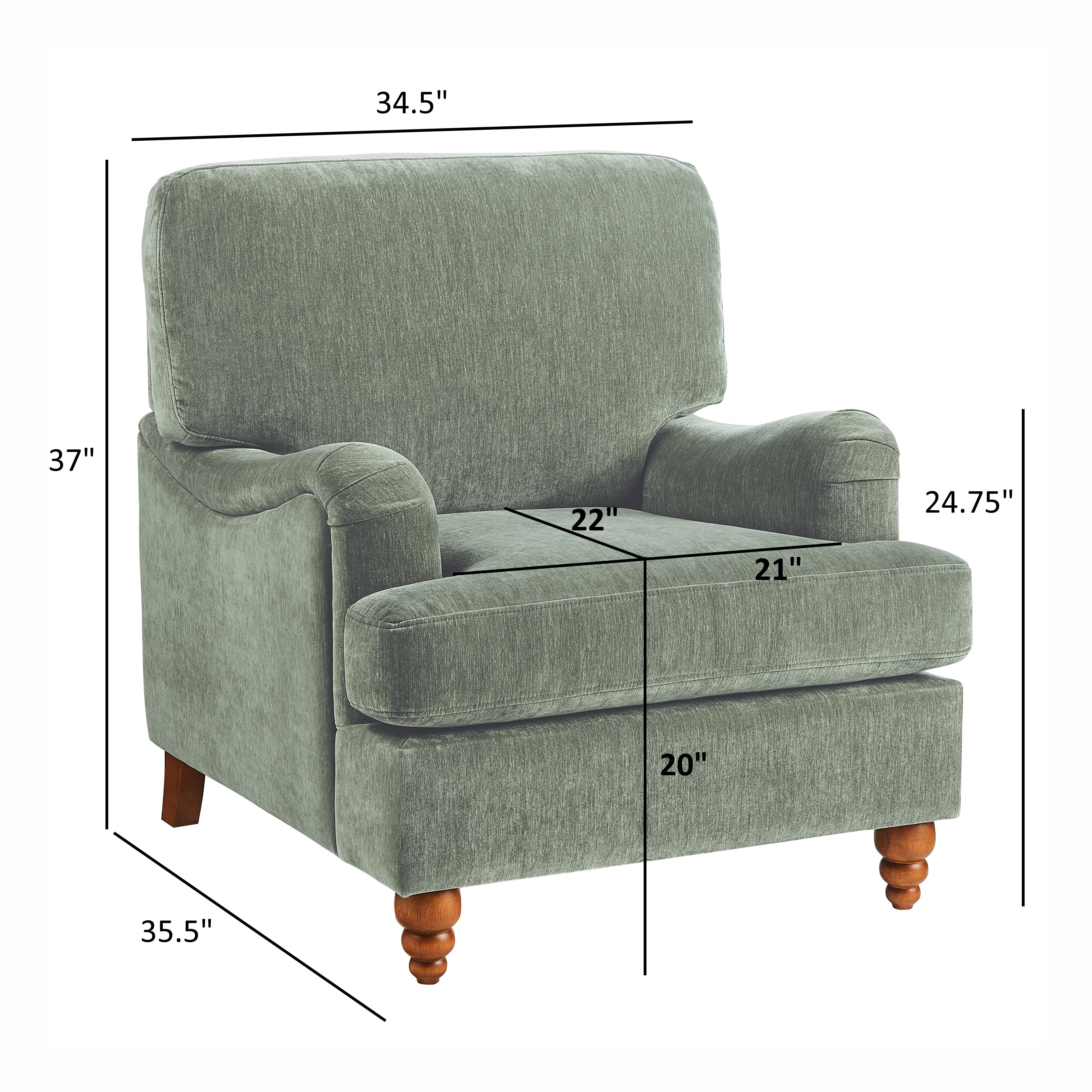 Candor Fabric Arm Chair