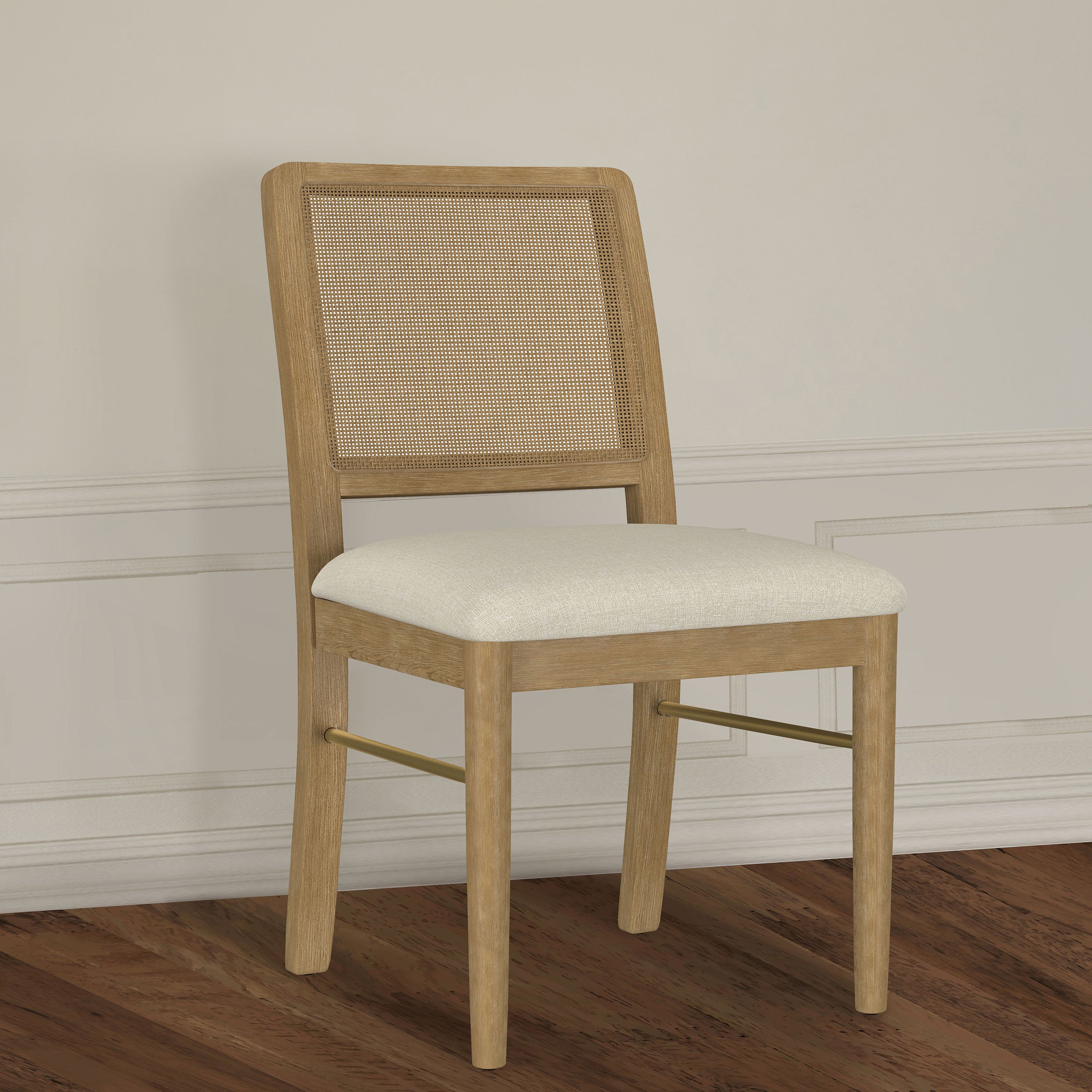 Benson Sand Wash Cane Dining Side Chair, Set of 2