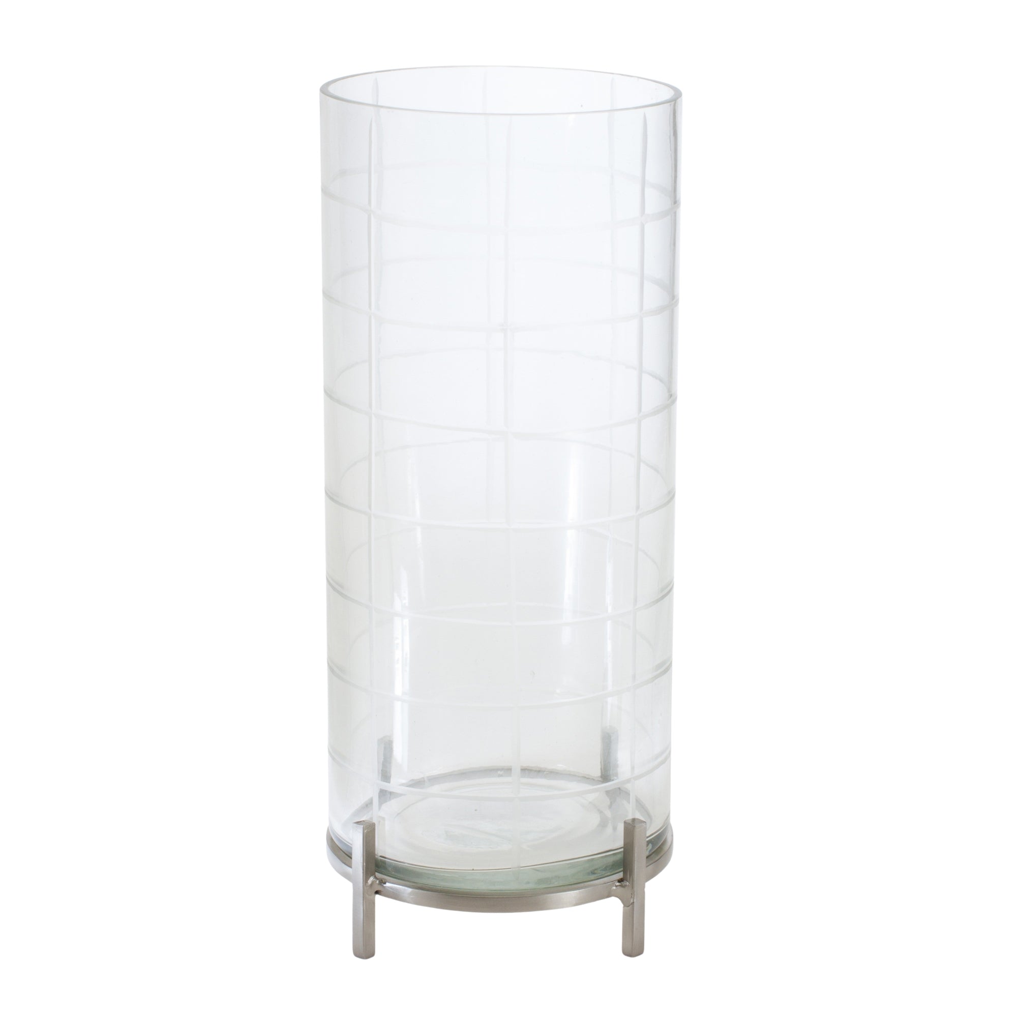 Patterned-Glass-Candle-Holder-with-Metal-Stand-Candles-and-Accessories