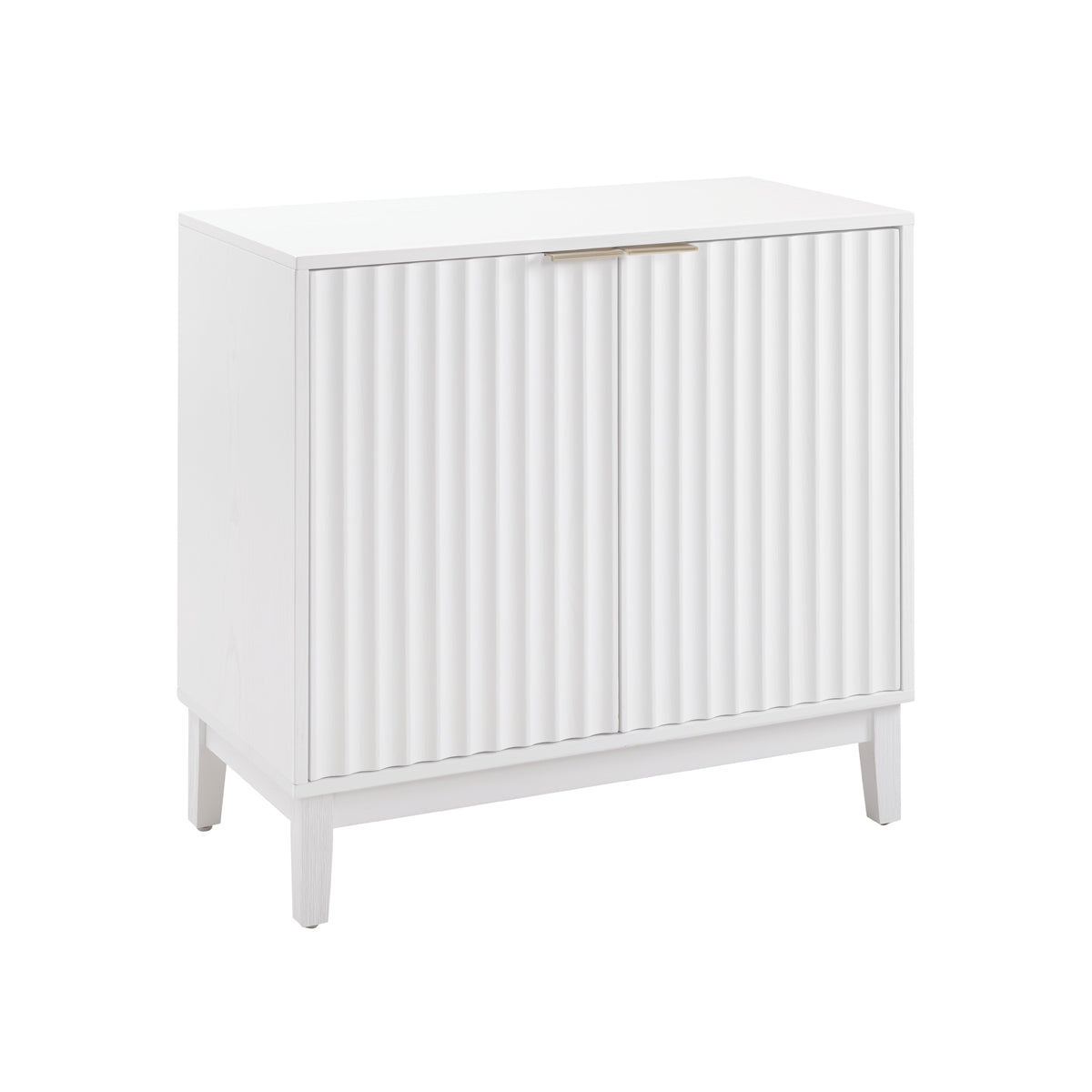 2-Door Fluted Storage Cabinet with Legs
