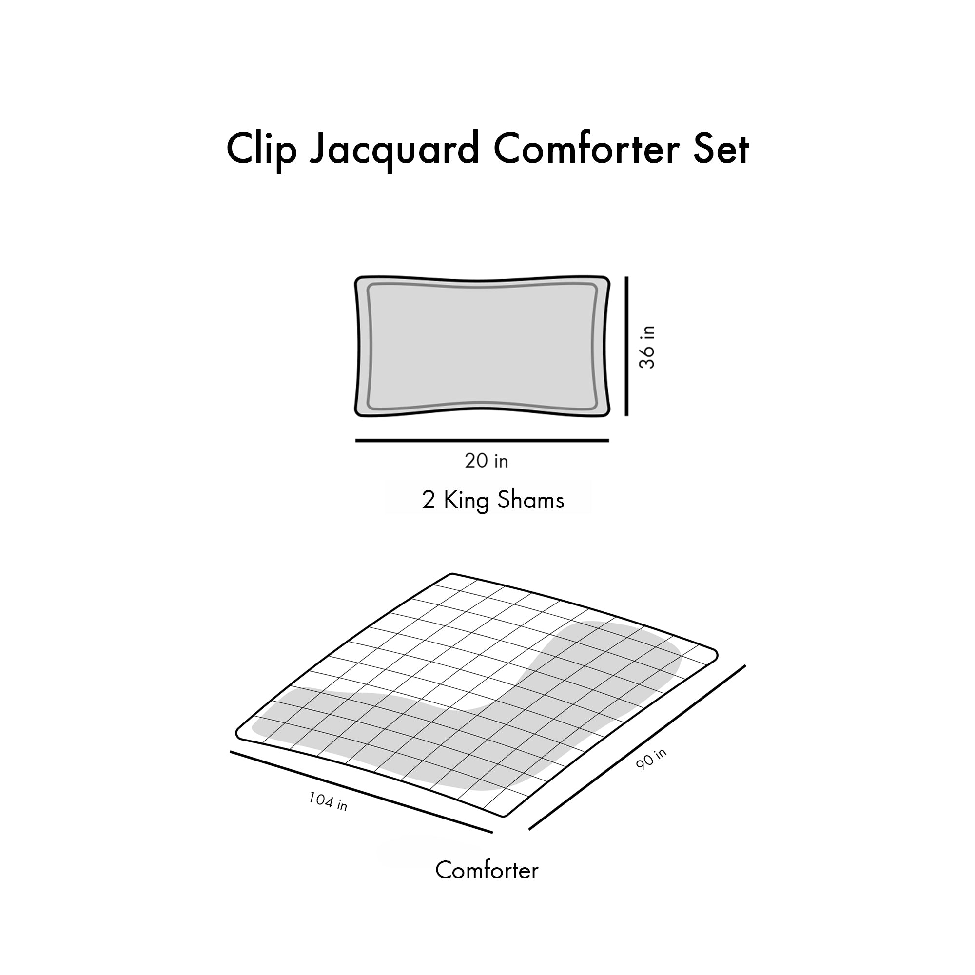 Clip Jacquard King/Cal King Comforter Set