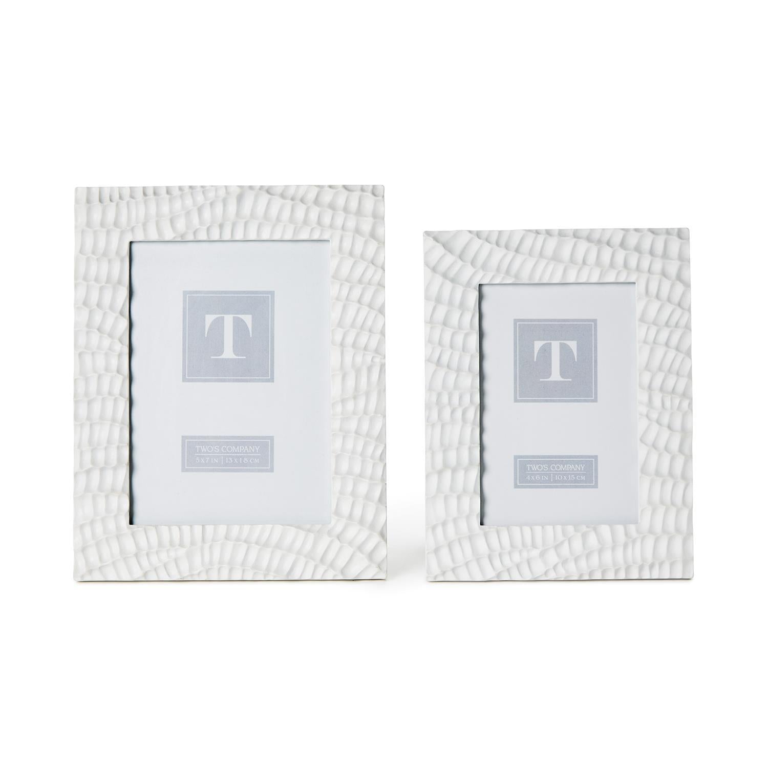 White Coral Reef Photo Frame Incl 2 Sizes, Set of 2
