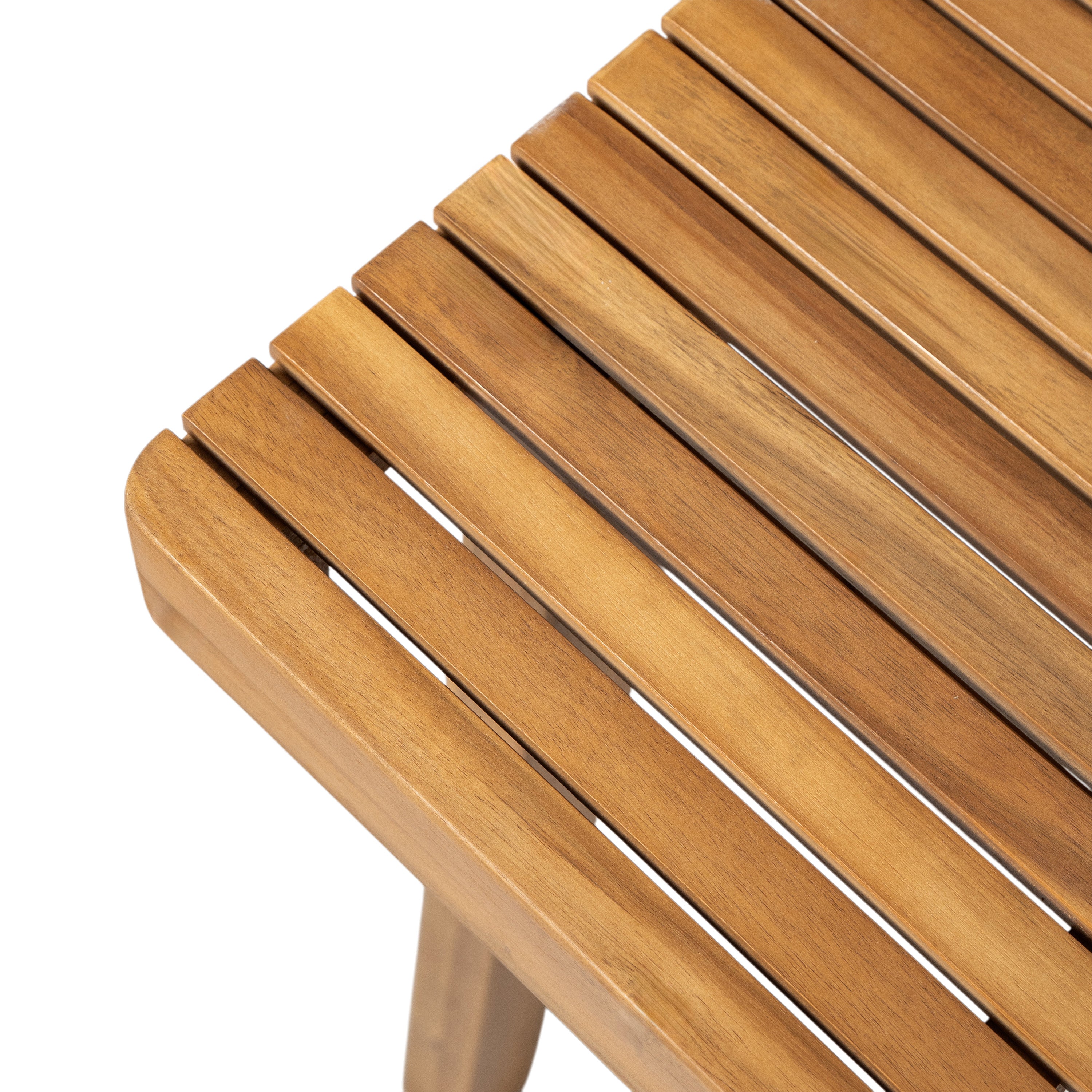 69' Acacia Wood Outdoor Dining Table with Slatted Top