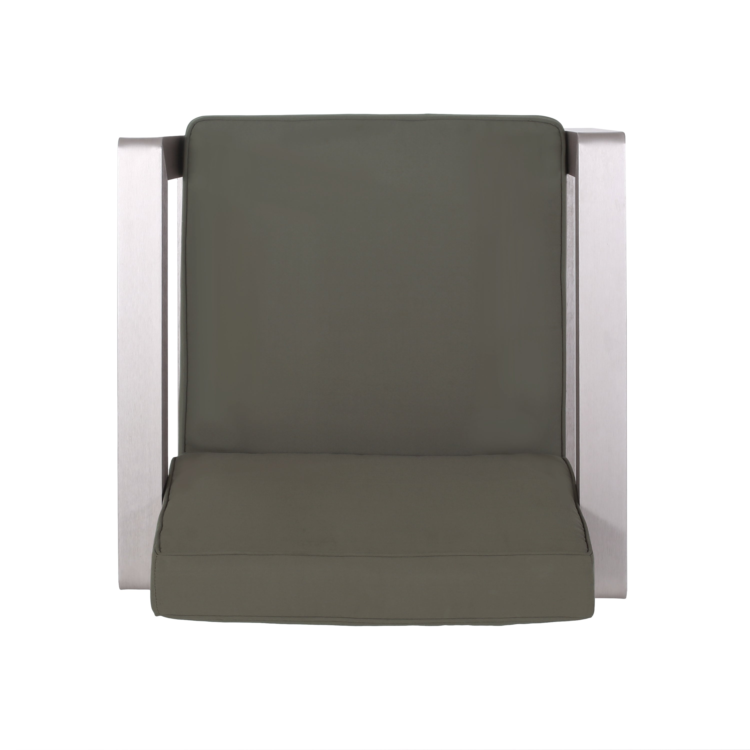 Rutile Outdoor Club Chair with Aluminum Frame and Open Back