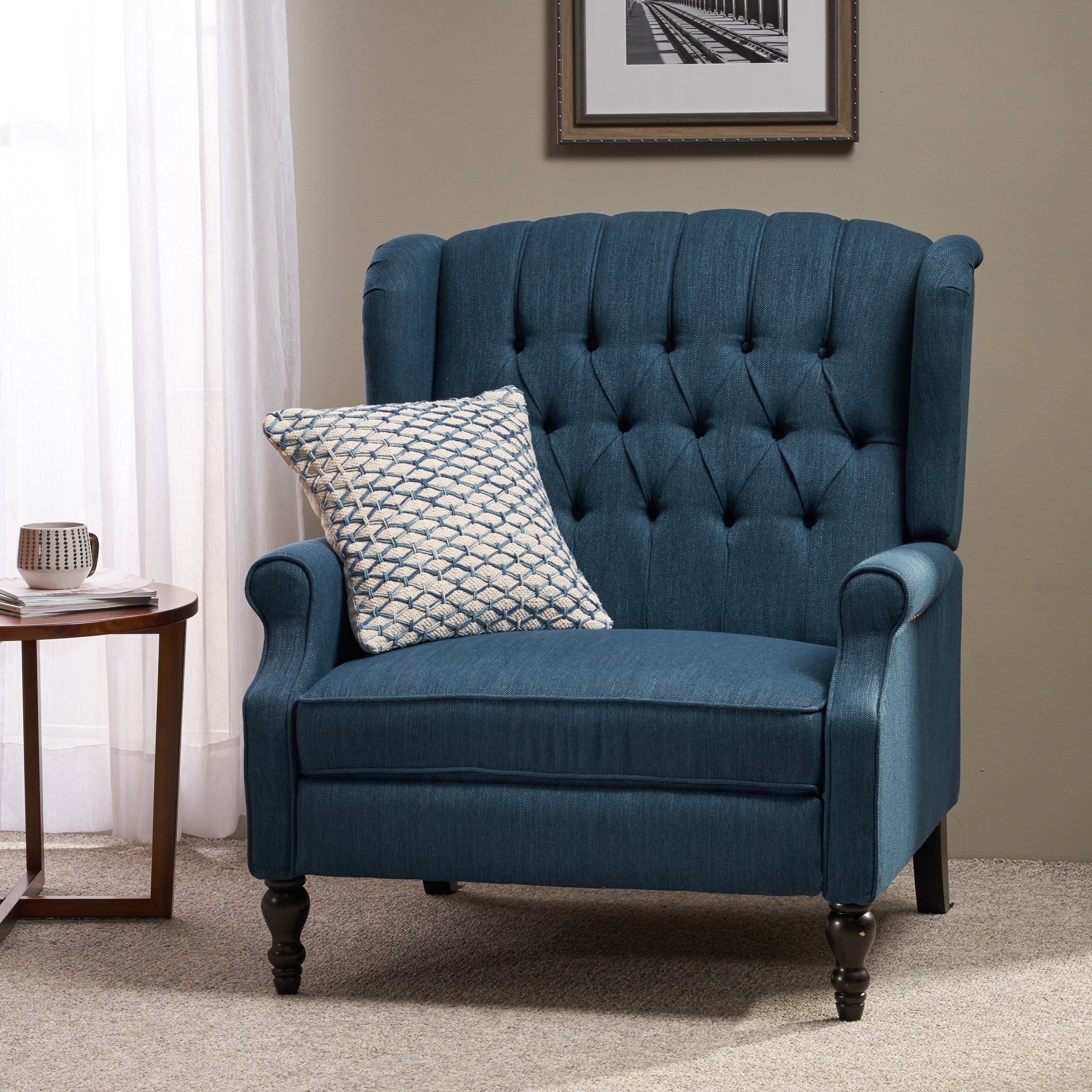 Oversized Wingback Tufted Recliner Accent Chair