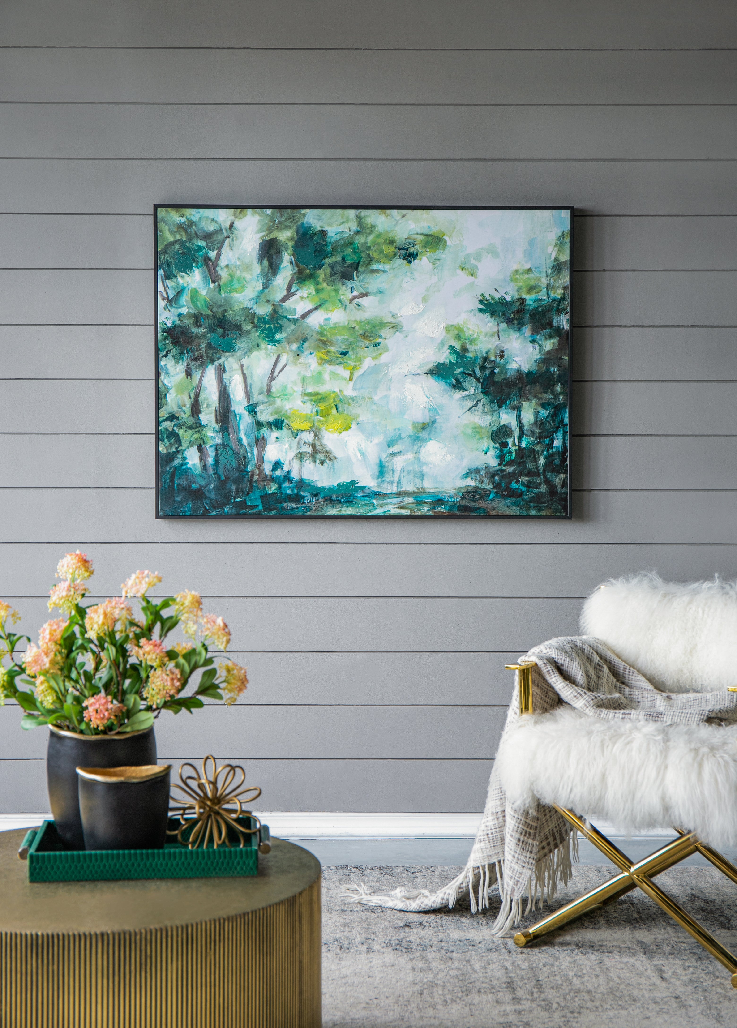 Multicolored Forest Landscape Wall Art