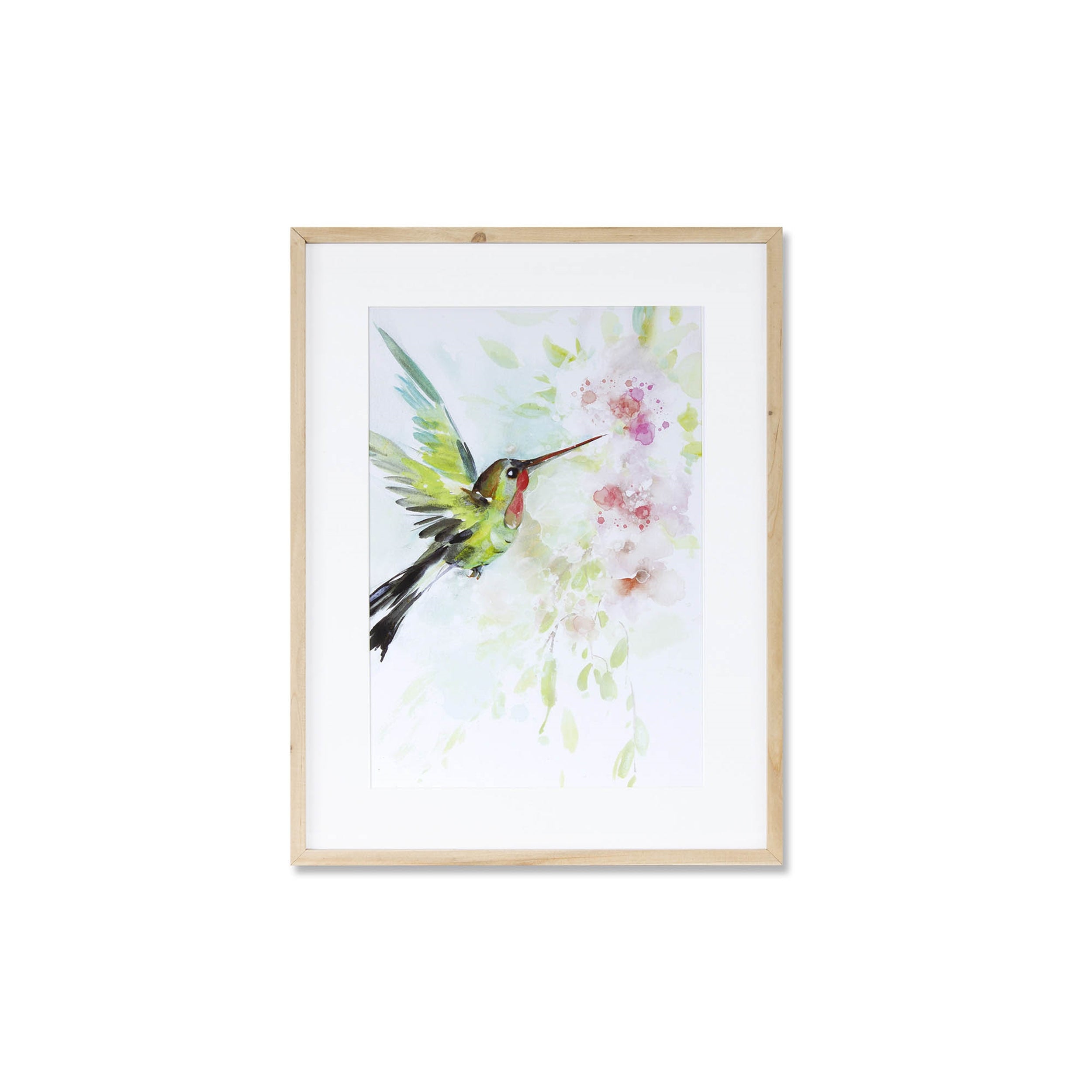 Framed Hummingbird Print, Set of 2