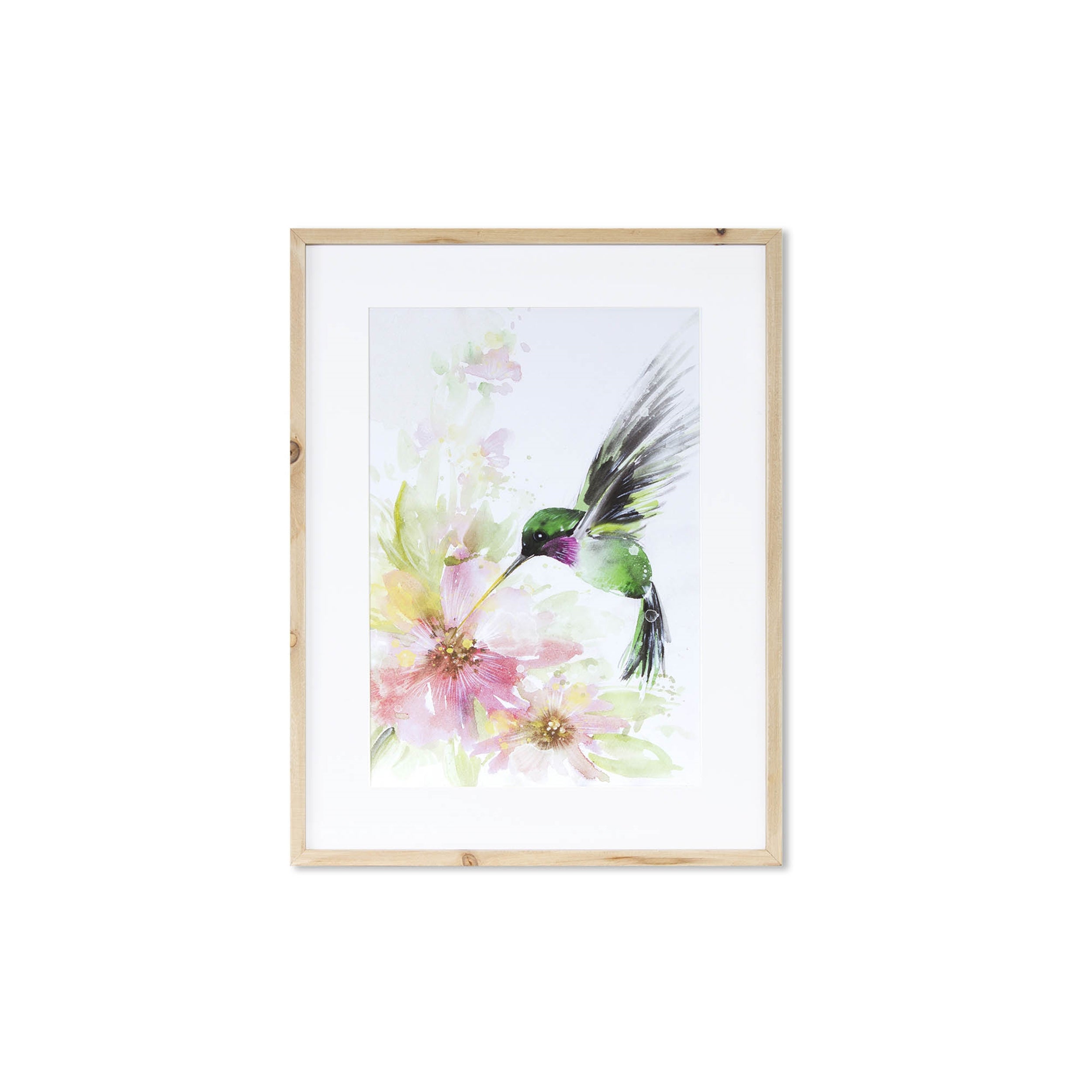 Framed Hummingbird Print, Set of 2