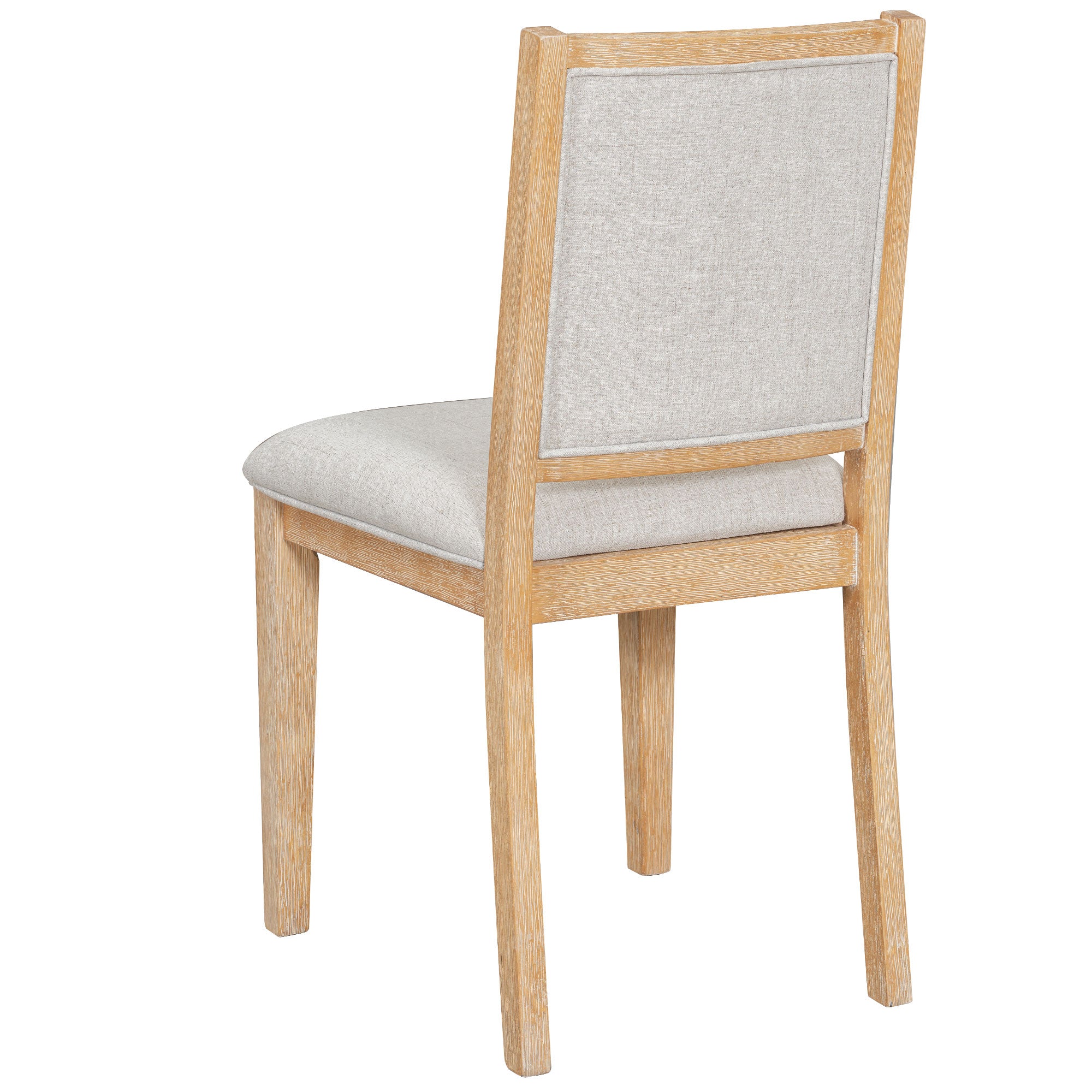 Retro Round Dining Table Set with Extendable Round Table and 4 Upholstered Chairs