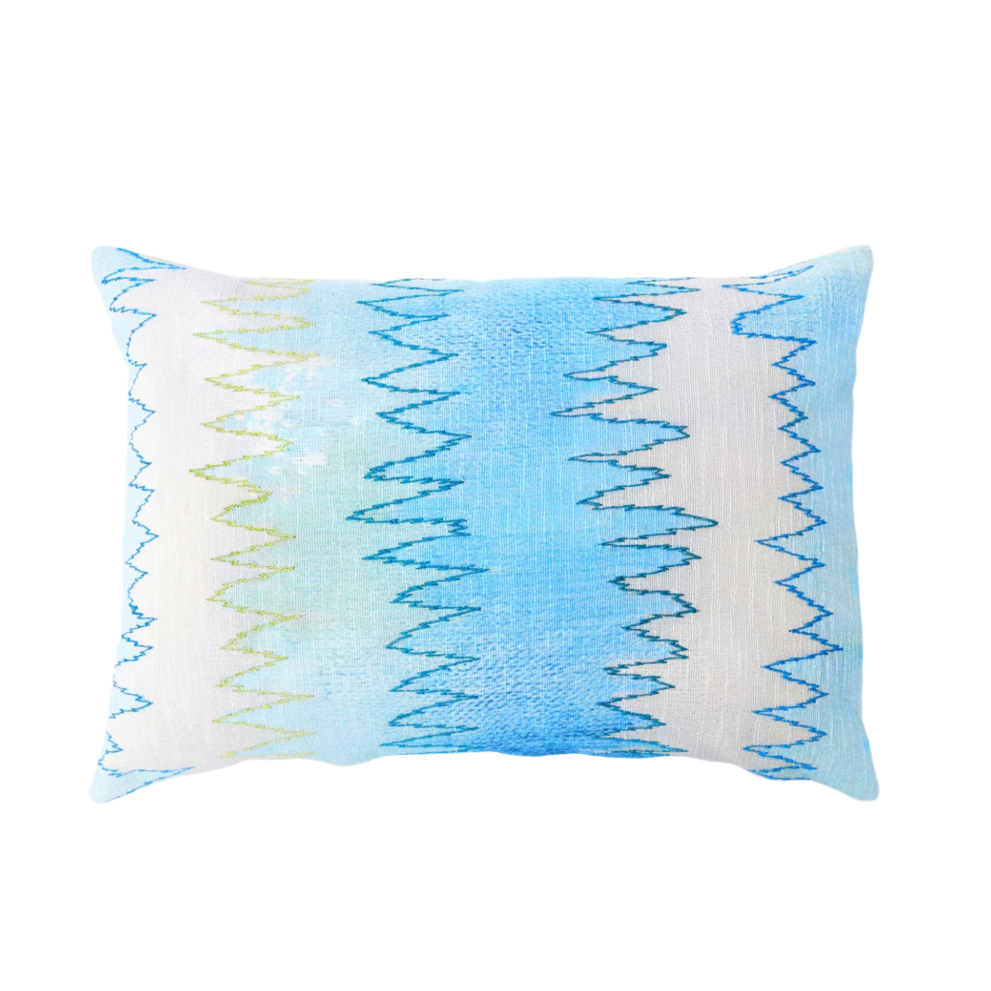 Shoreline Foliage Printed & Embroidered Pillow