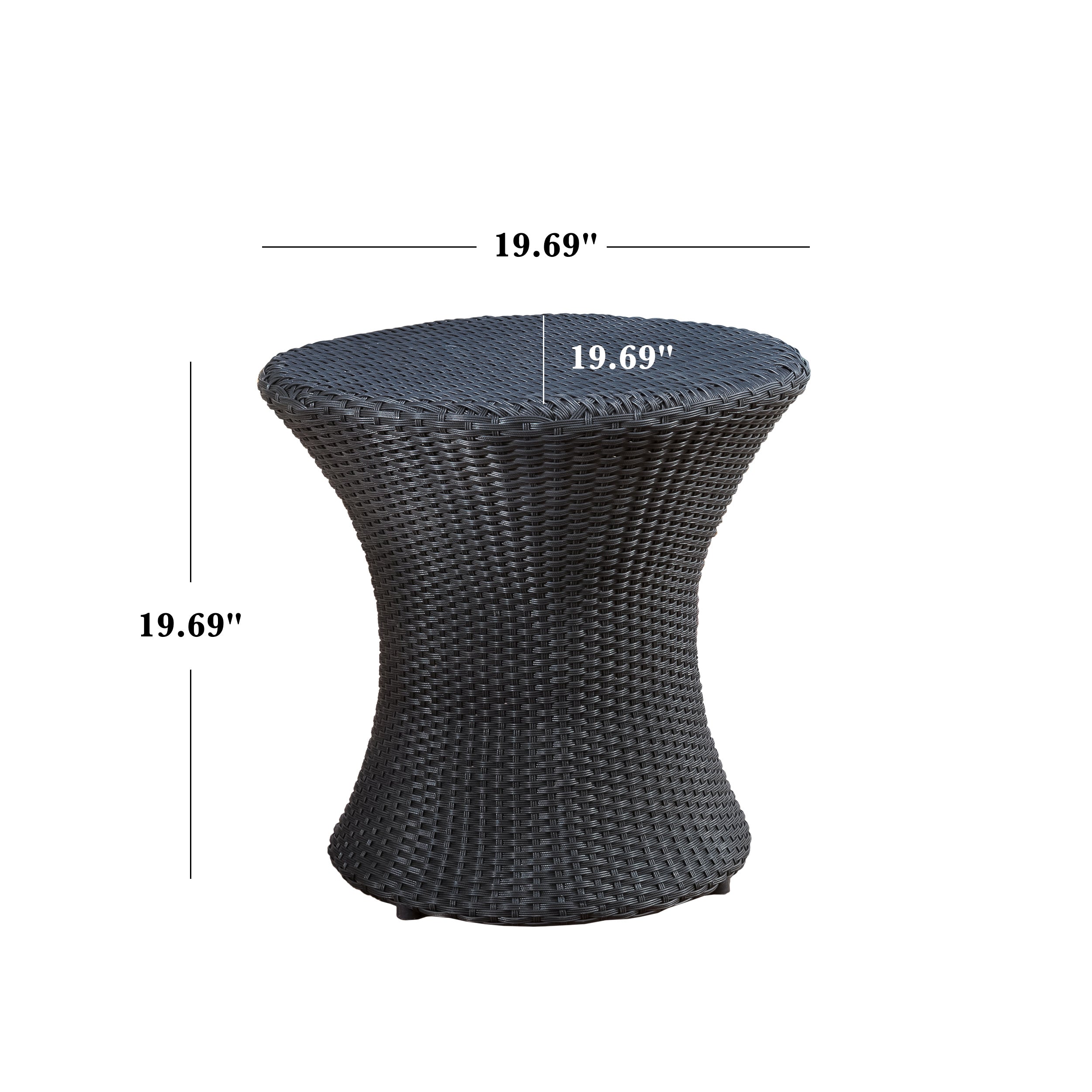 Thrive Hourglass Rattan Outdoor Side Table