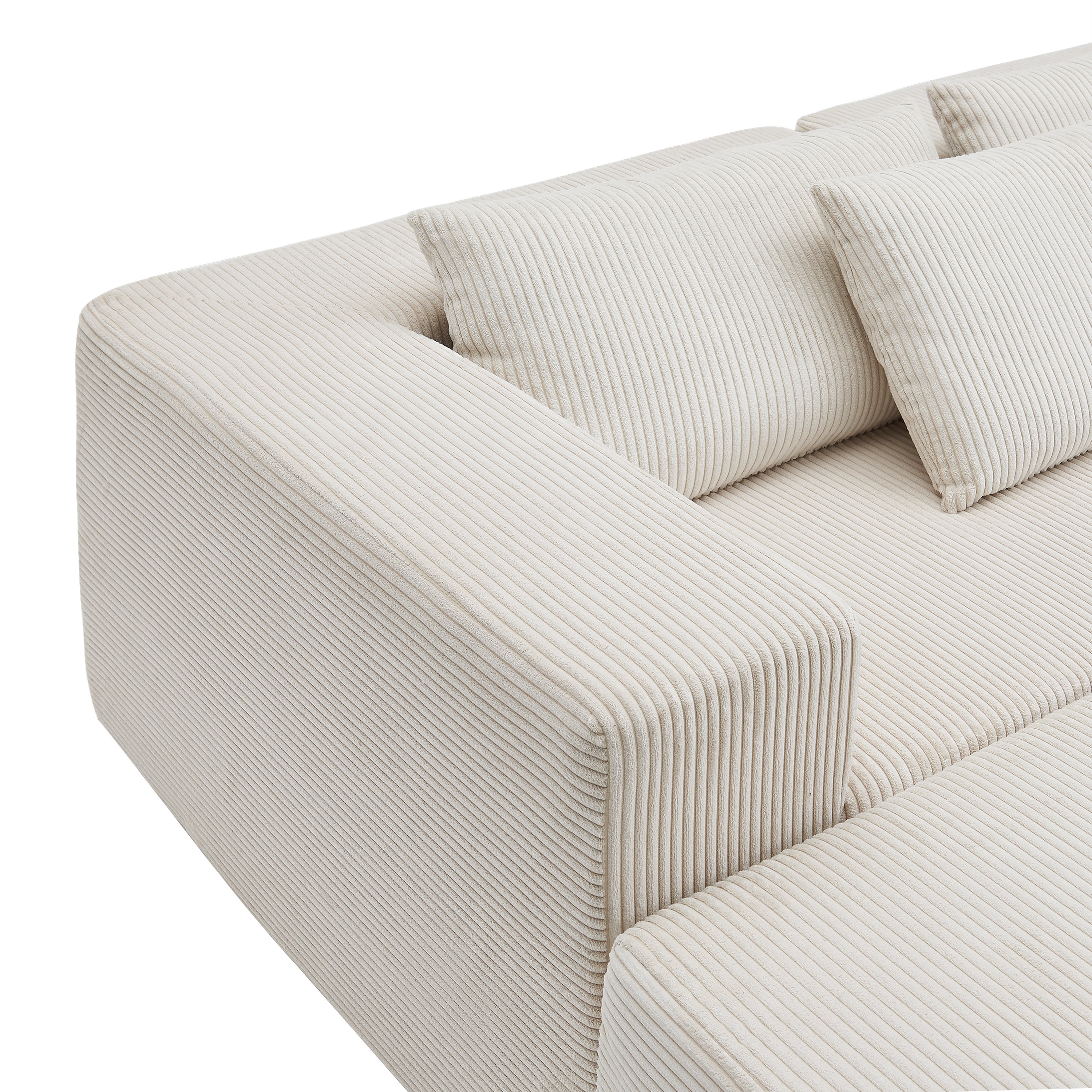 107" Compressed Sectional Sofa