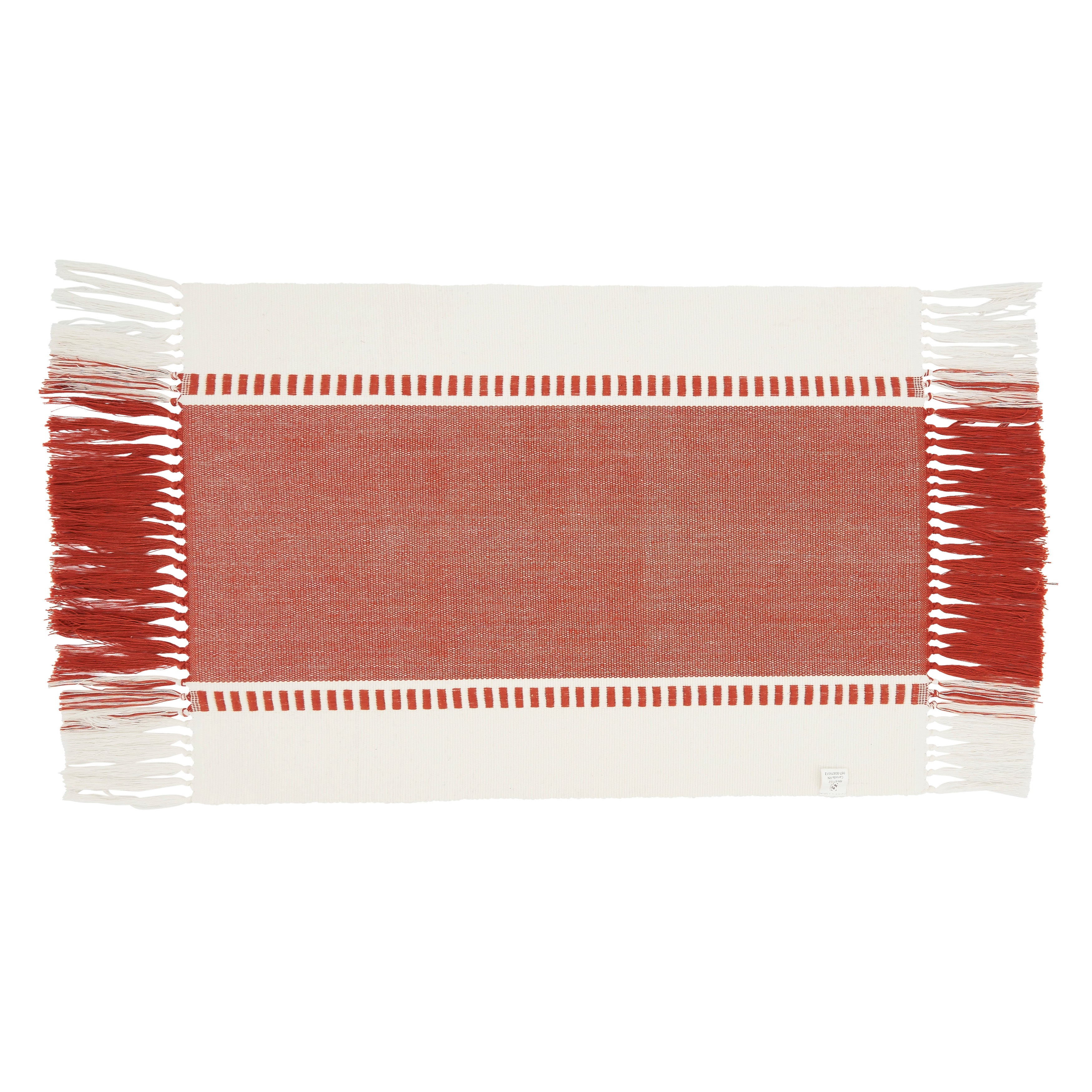 Tassel Trimmed Stripe Placemat, Set of 4