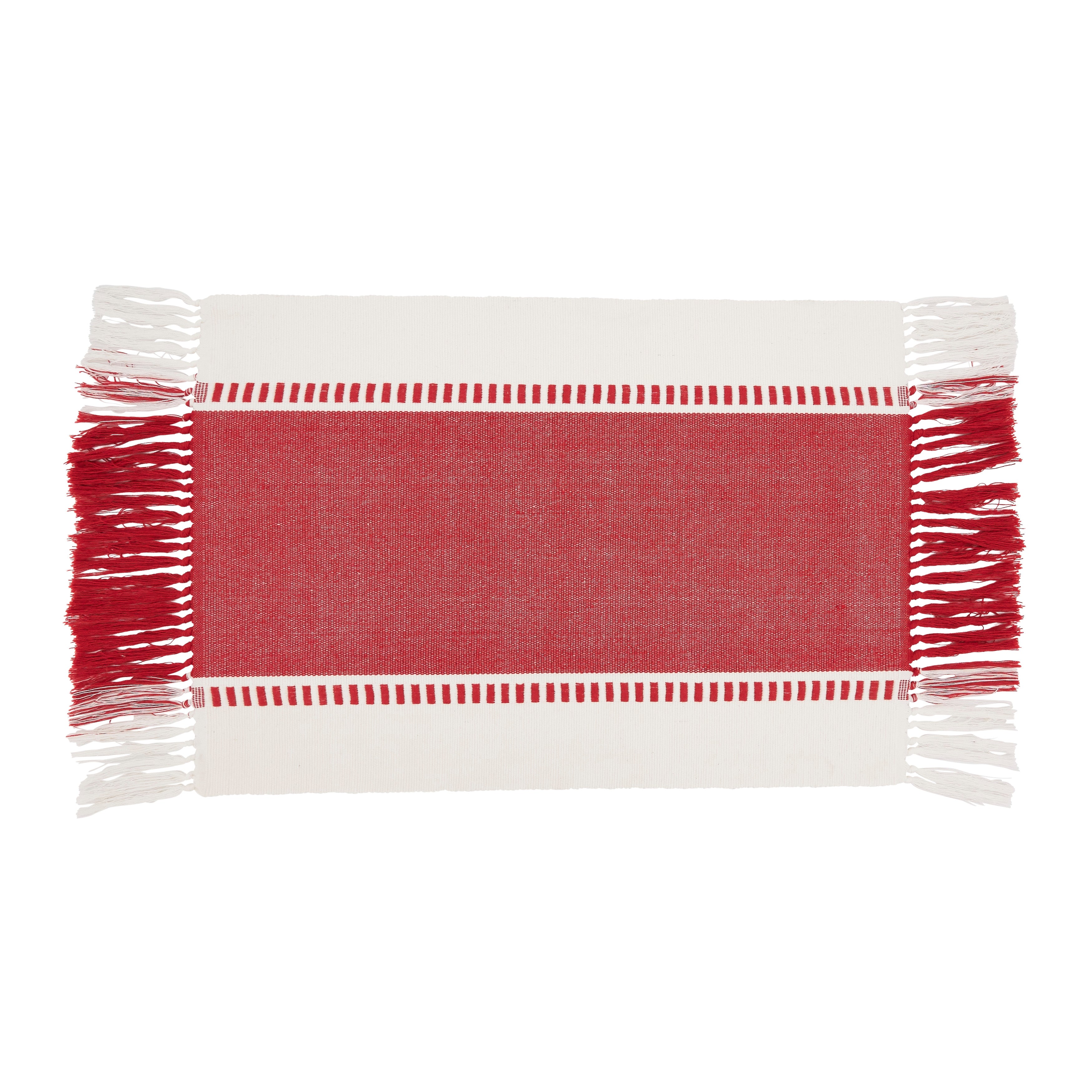 Tassel Trimmed Stripe Placemat, Set of 4