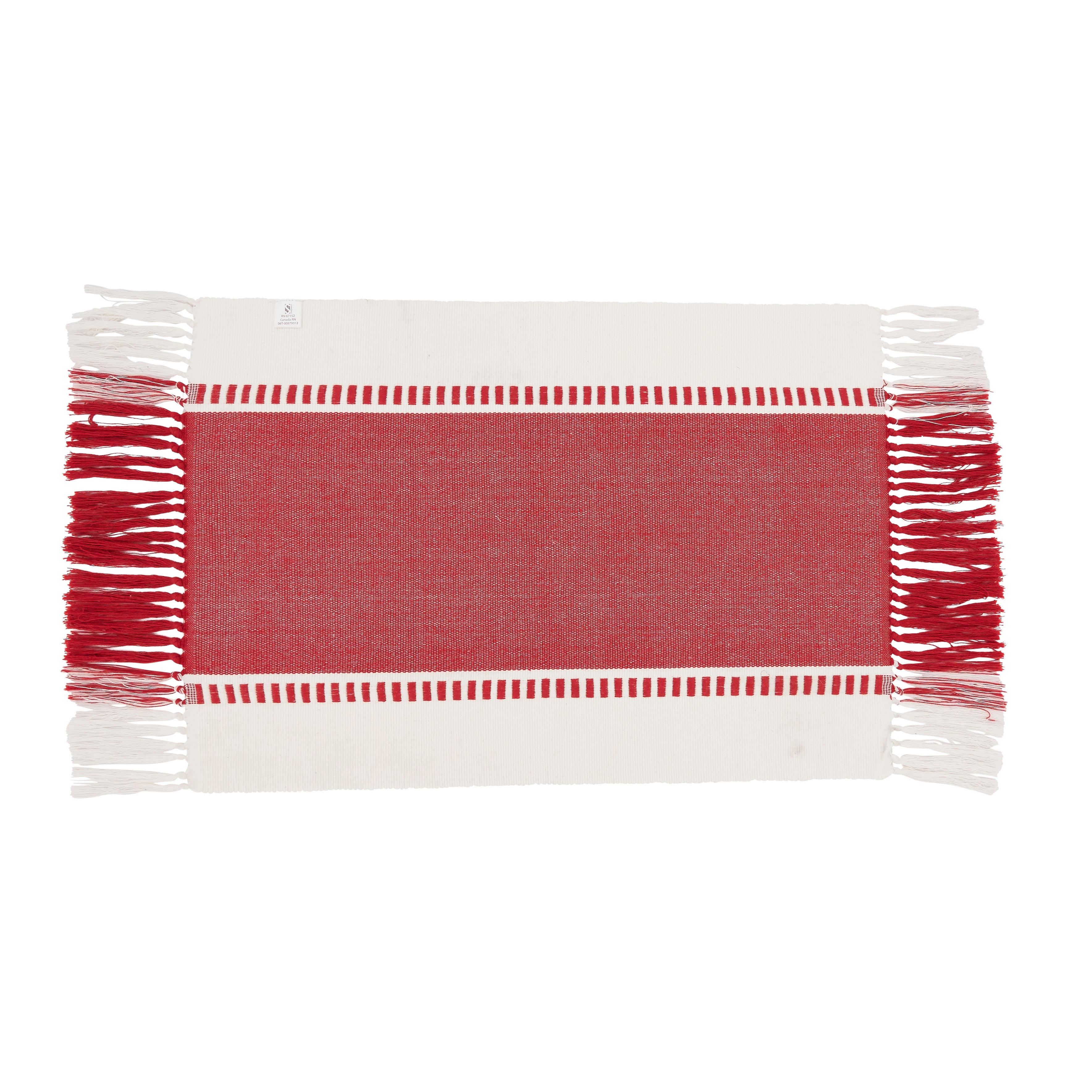 Tassel Trimmed Stripe Placemat, Set of 4
