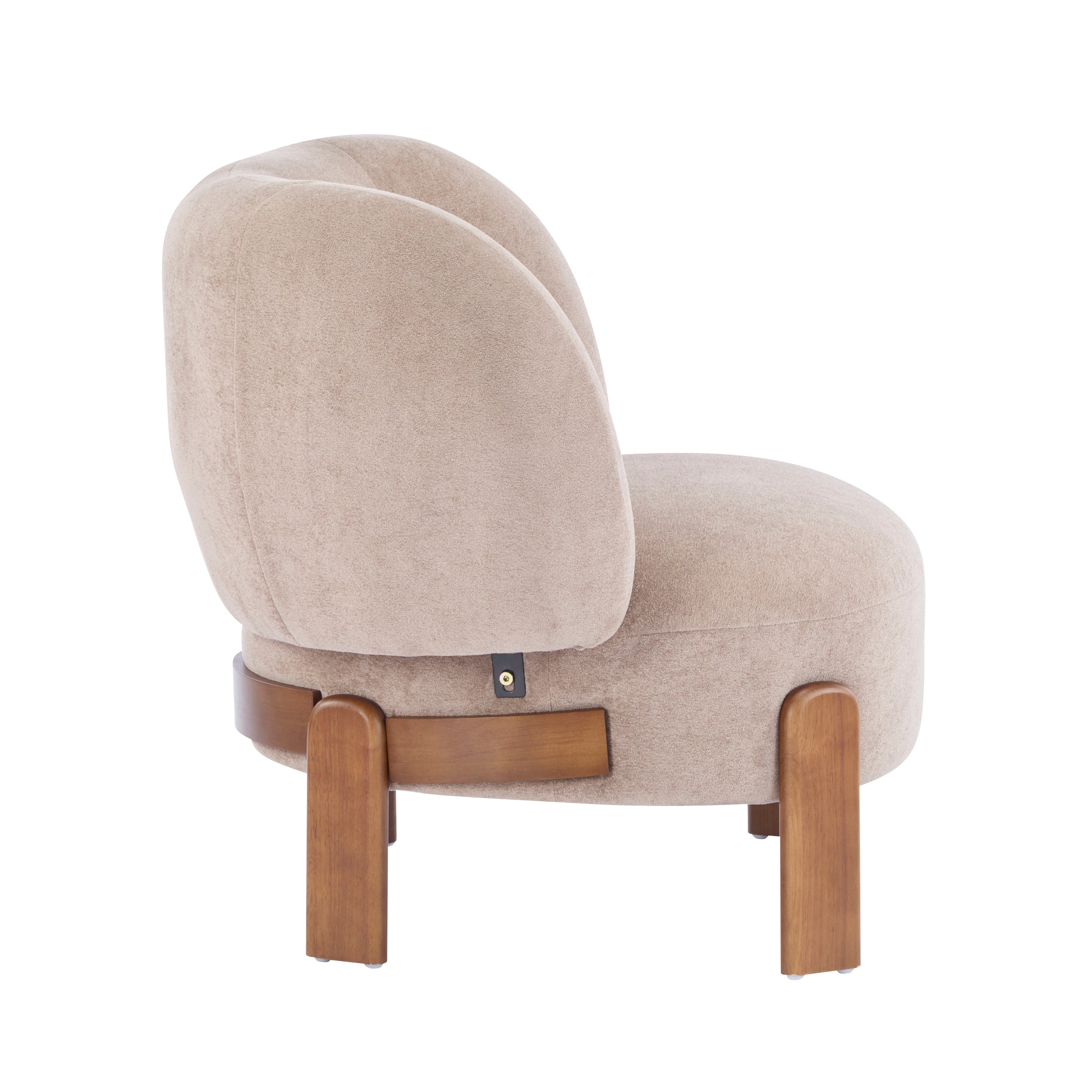 Modern Cozy Wingback Accent Arm Chair with Wooden Feet