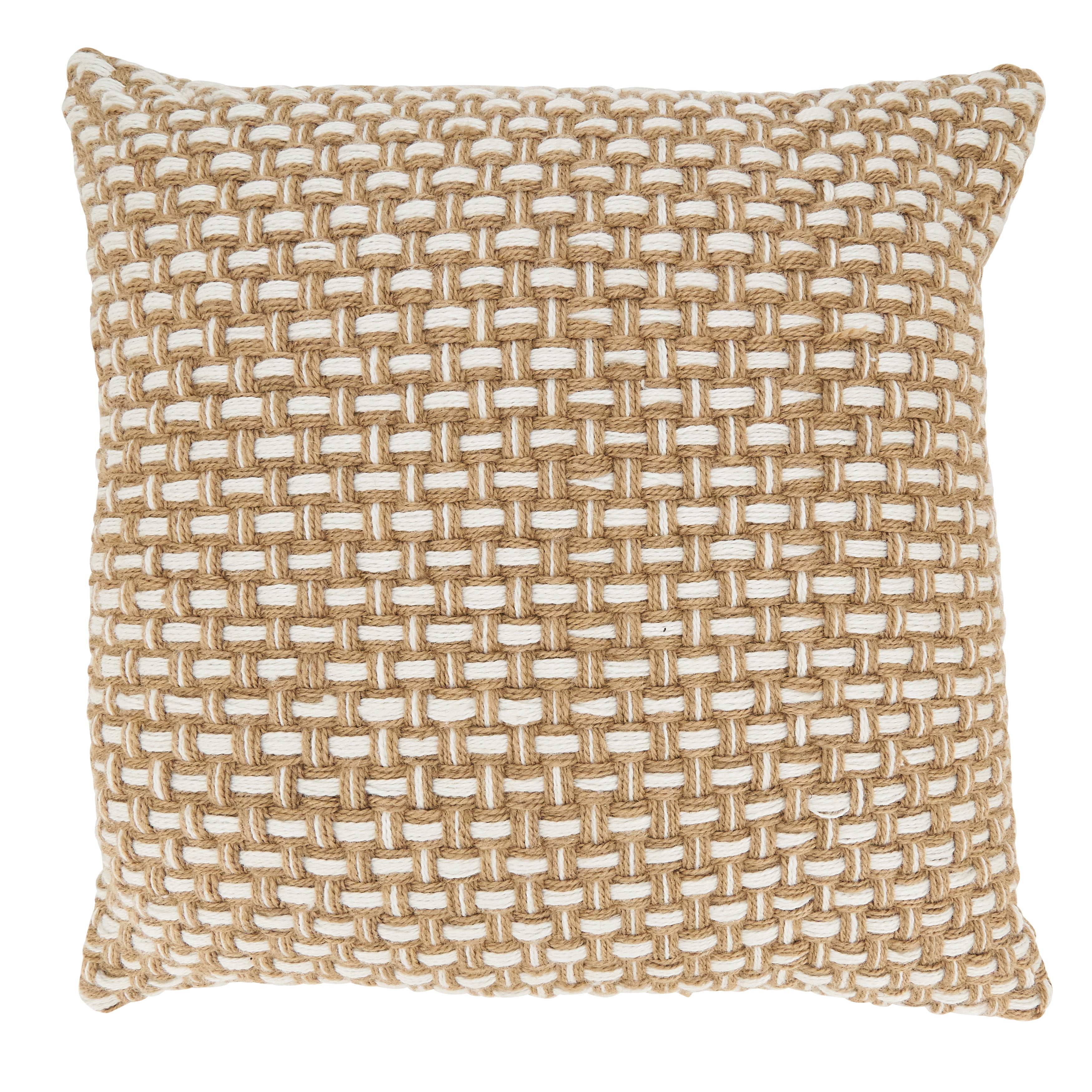 Jute Blend Al Fresco Polyester Filled Throw Pillow