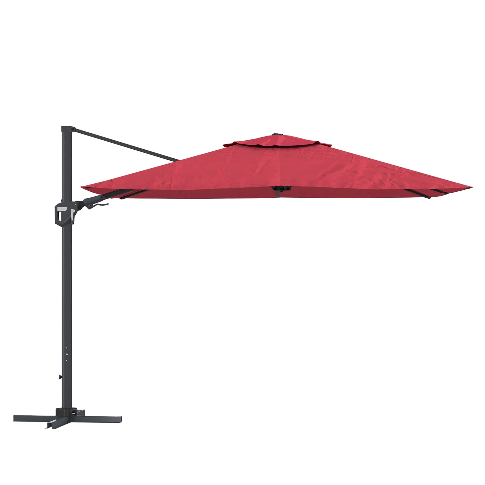 11Ft Square Cantilever Patio Umbrella In Red (without Umbrella Base) T3609p347435 11Ft Square Cantilever Patio Umbrella In Red (without Umbrella Base) T3609p347435