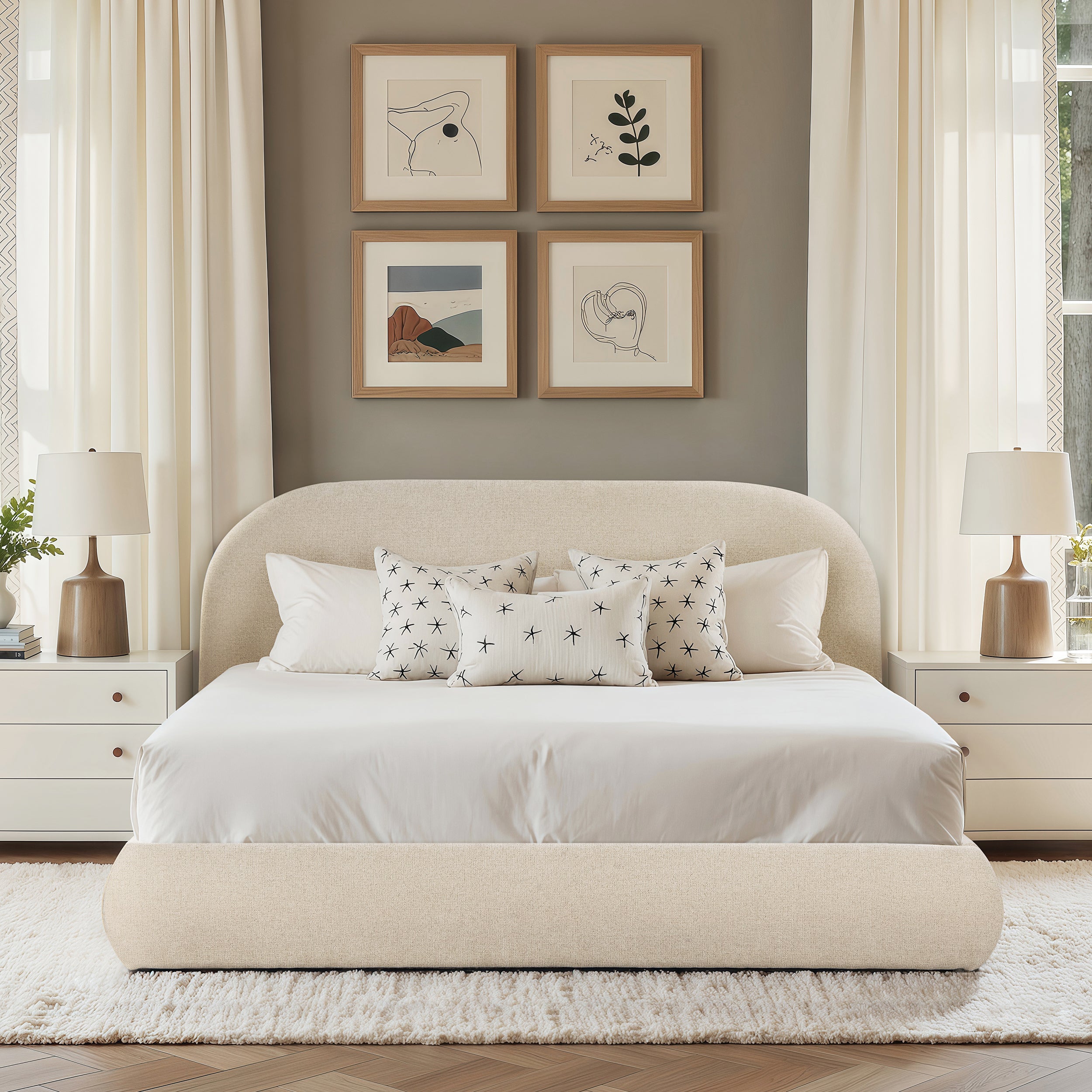 Archie Upholstered Platform Bed