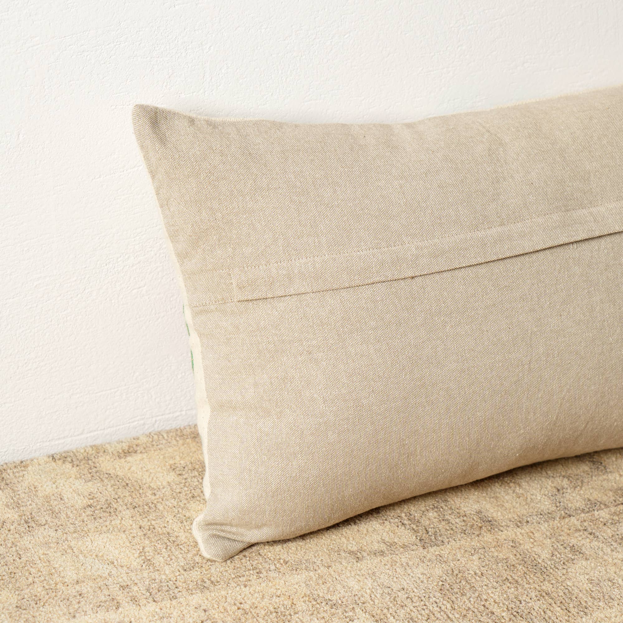 100% Cotton Embroidered Lumbar Cushion/Pillow