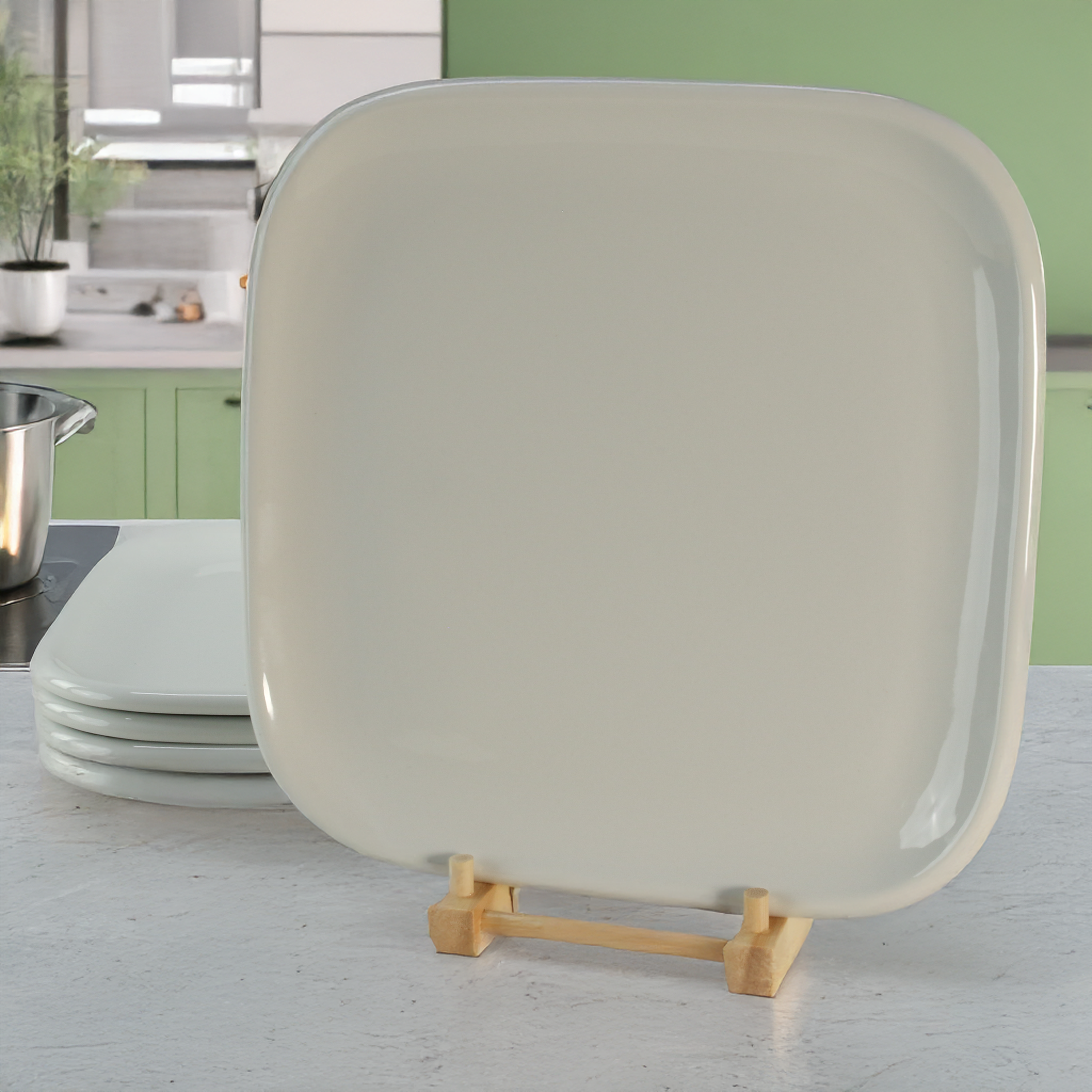 Impulse Square Dinner Plates, Set of 4