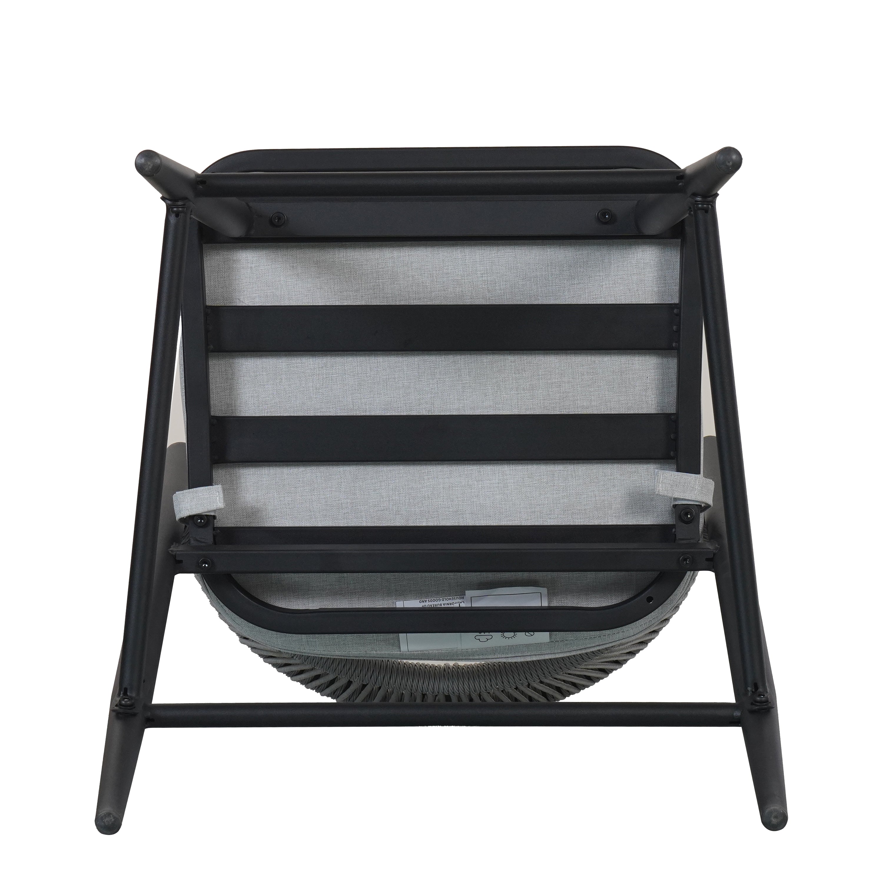 Outdoor Metal Frame Stools with Scallop-Shaped Backrest & Water-Resistant Cushions, Set of 2