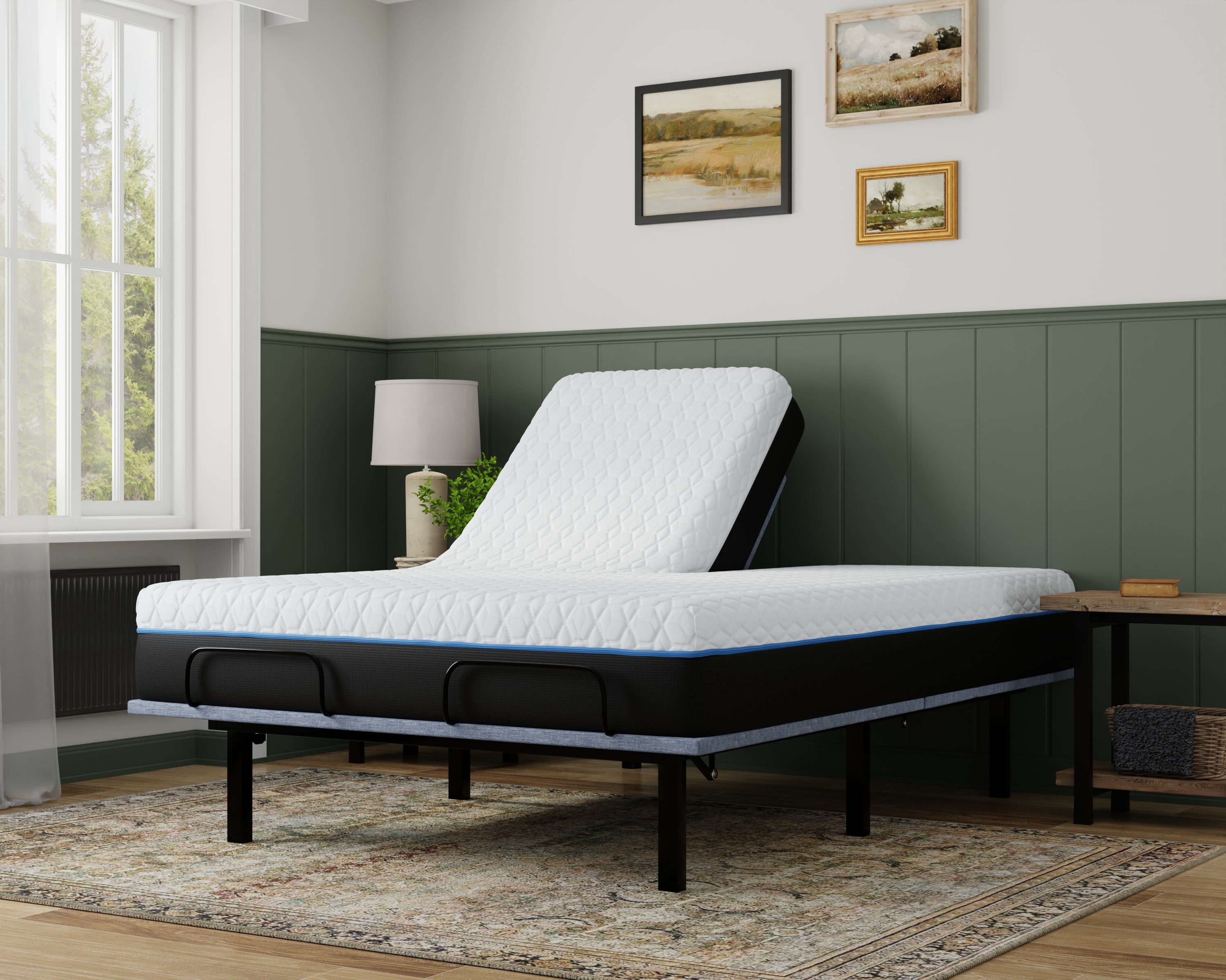 BedTech Copper Lux 12" Split Top Soft Memory Foam Mattress With Phase Change Cooling Fabric