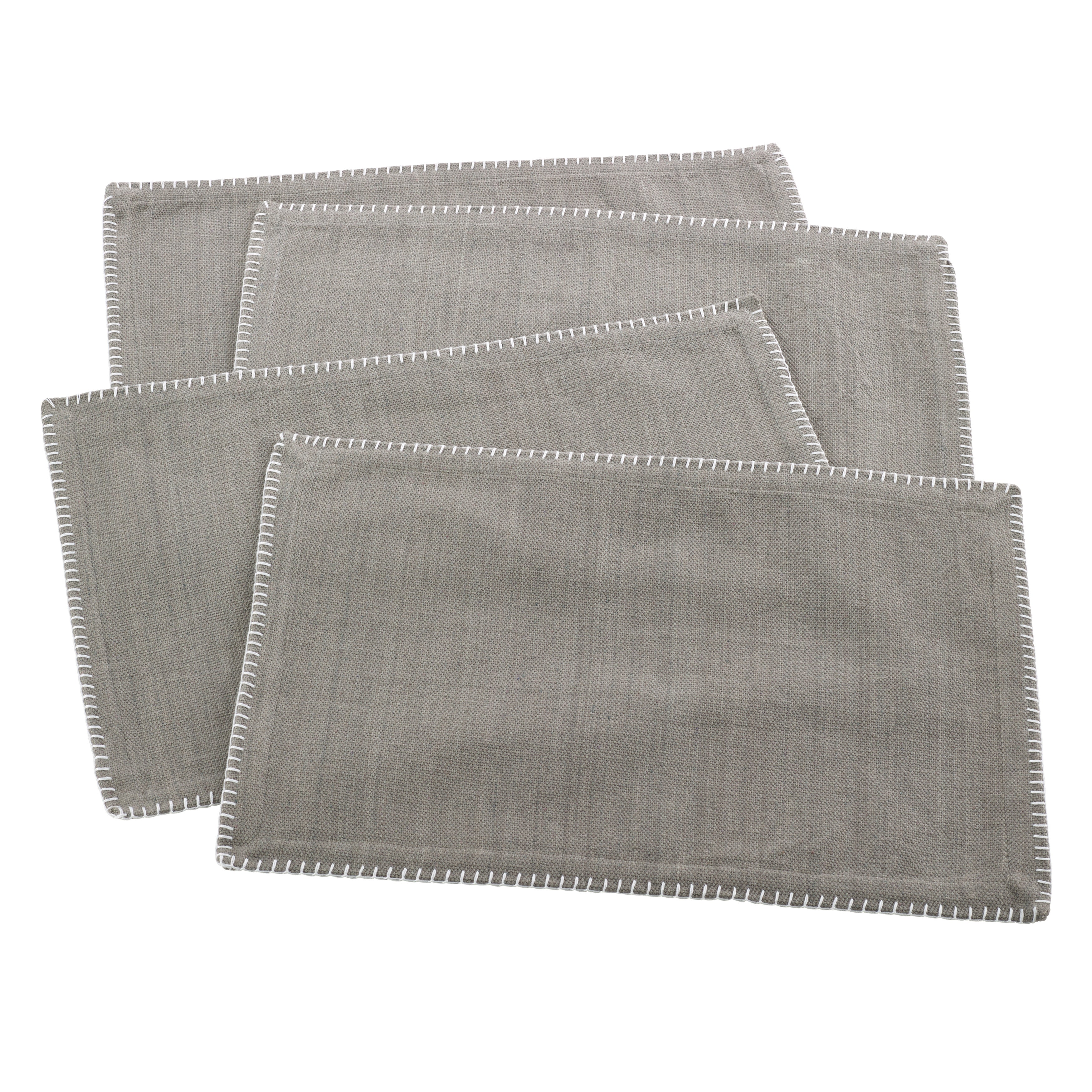 Whip Stitched Design Placemat, Set of 4