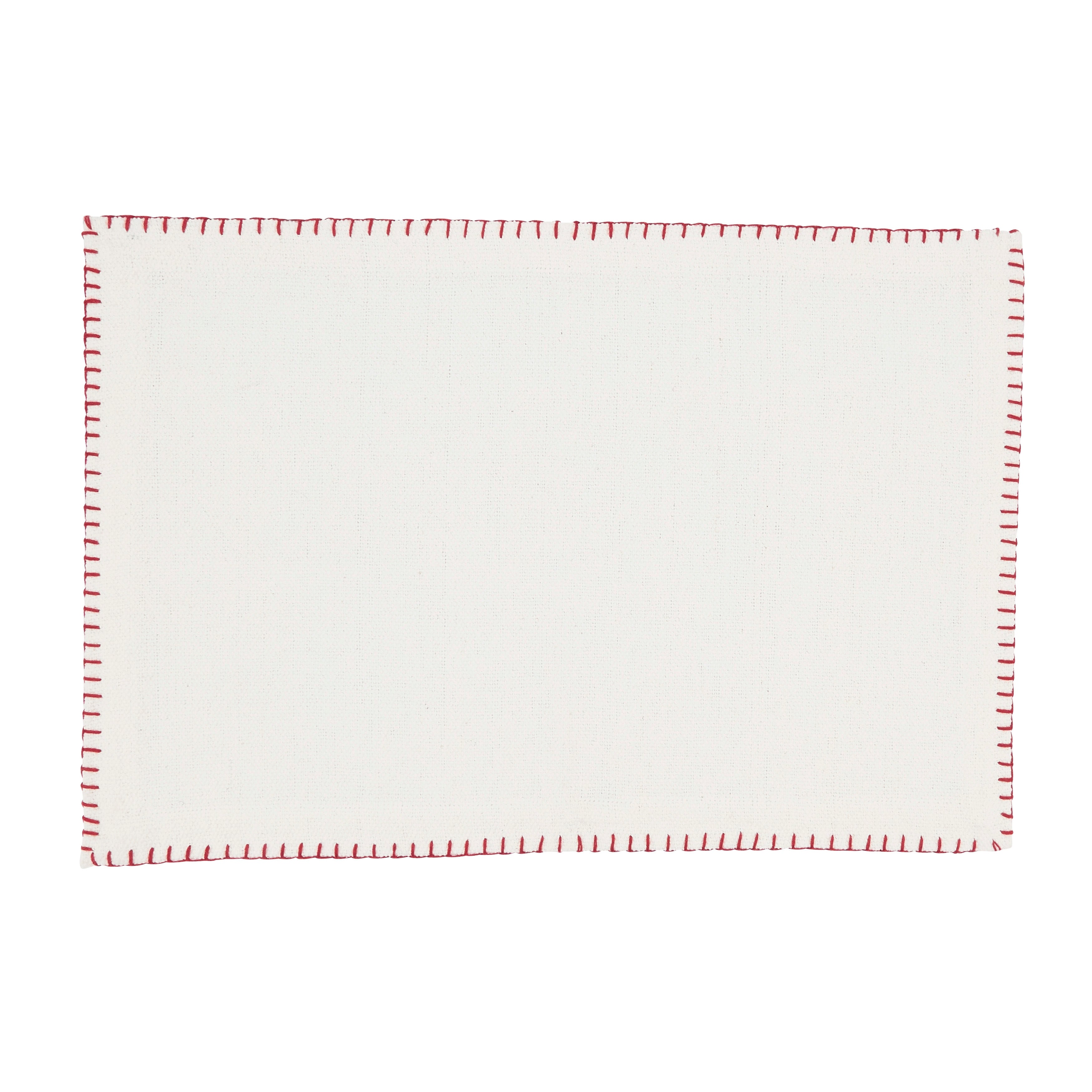 Whip Stitched Design Placemat, Set of 4