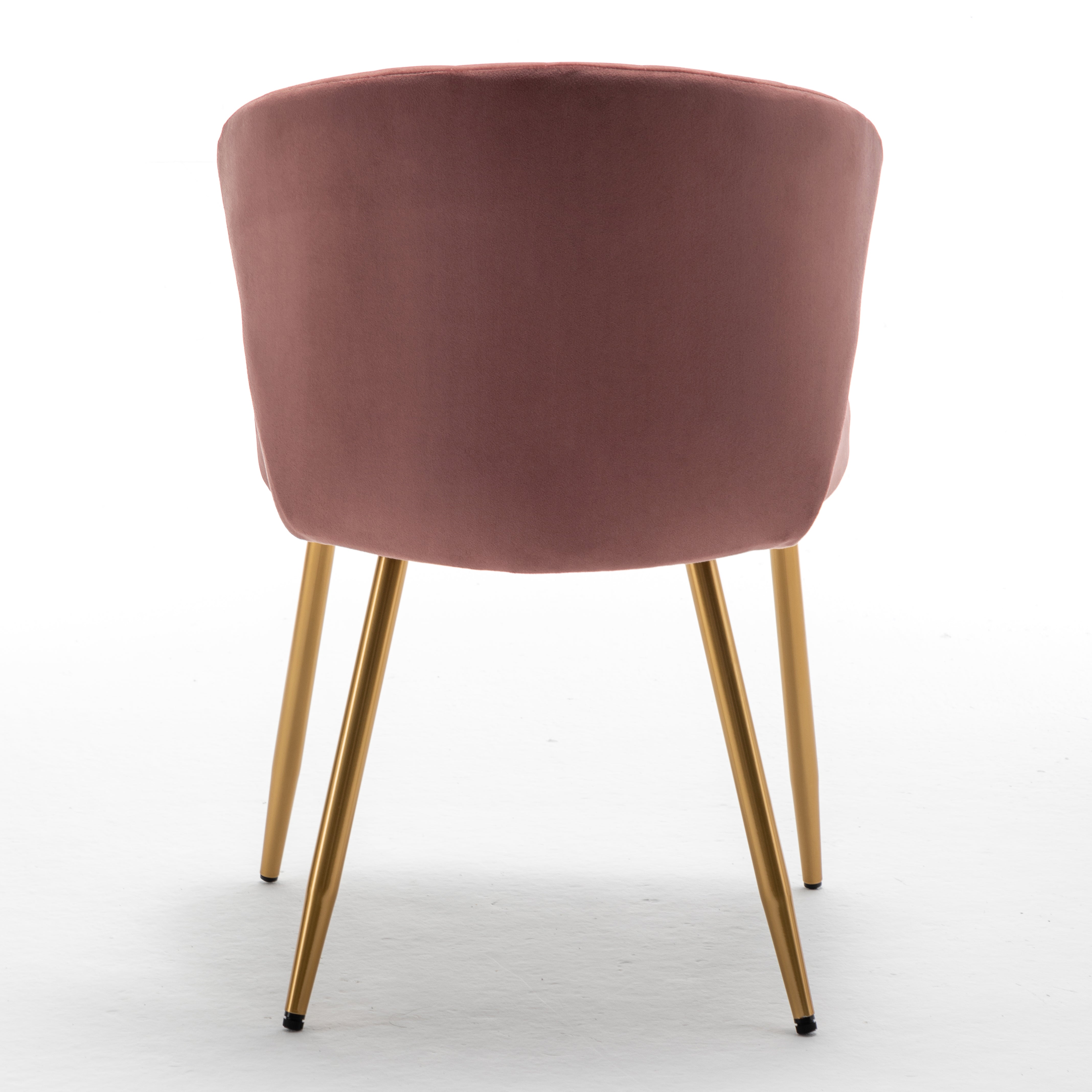 Modern Channel Velvet Armless Accent Chair with Gold Metal Legs