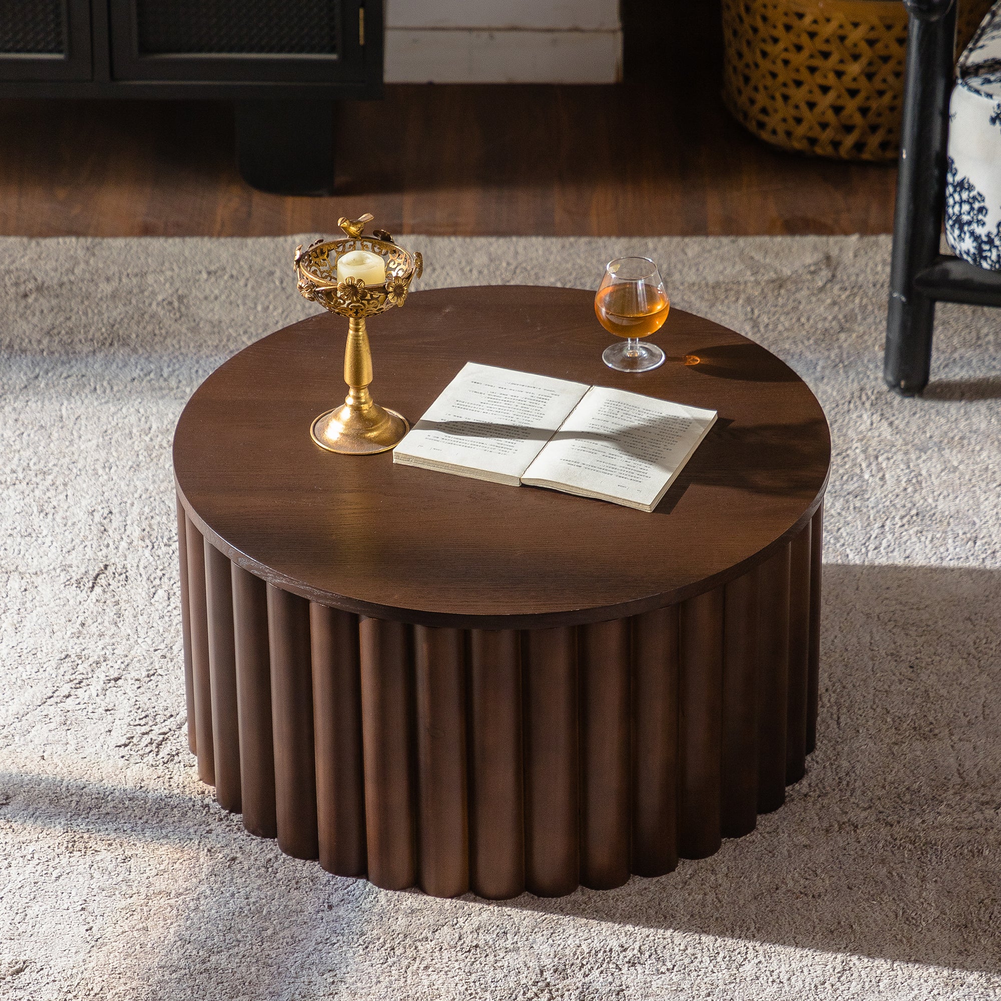Round Coffee Table With Lift Top