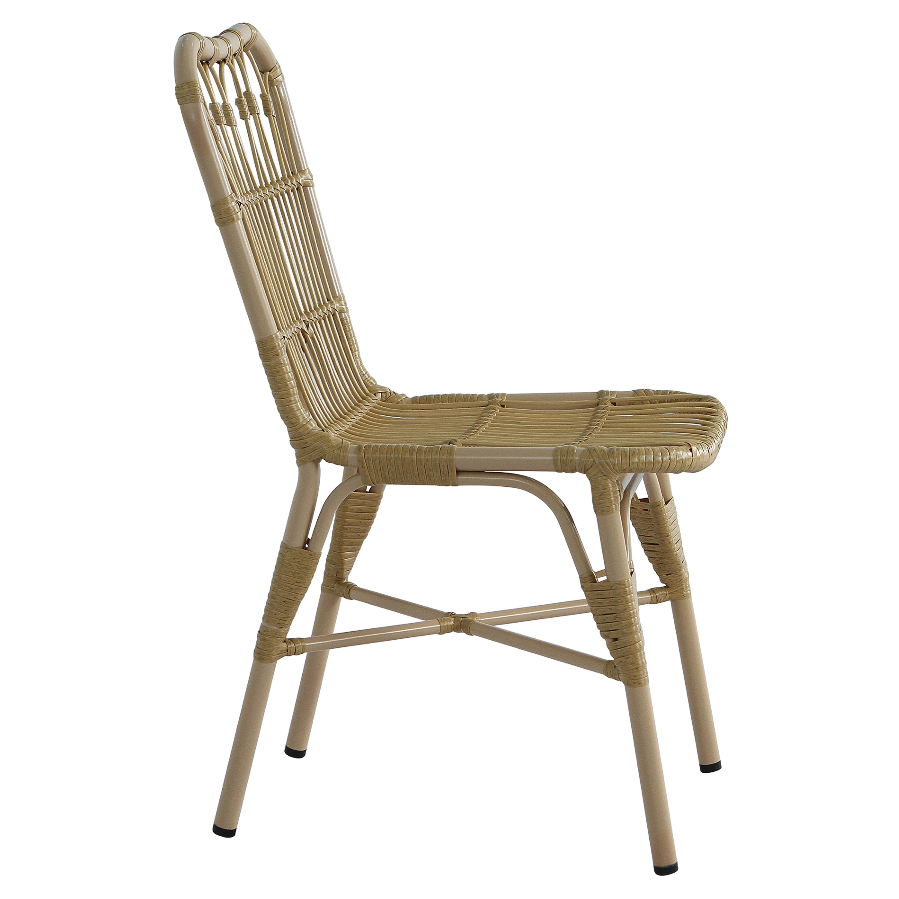 Outdoor Rattan Patio Dining Chairs, Set of 2