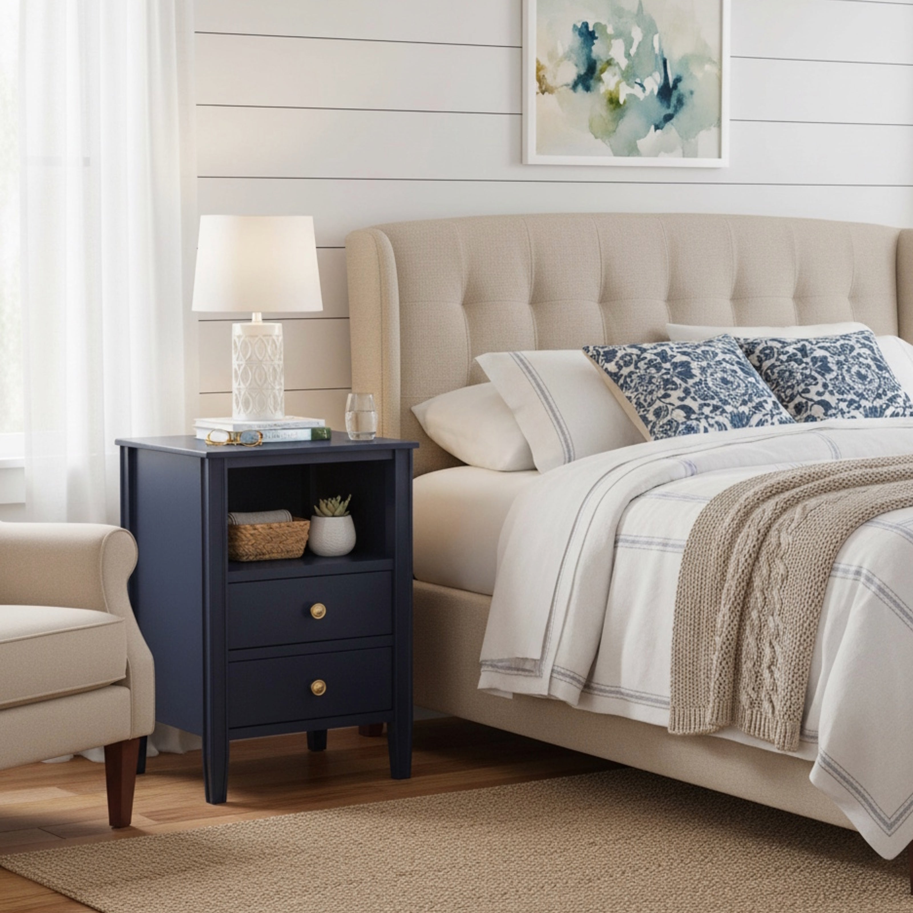 Winston 2-Drawer Storage Nightstand